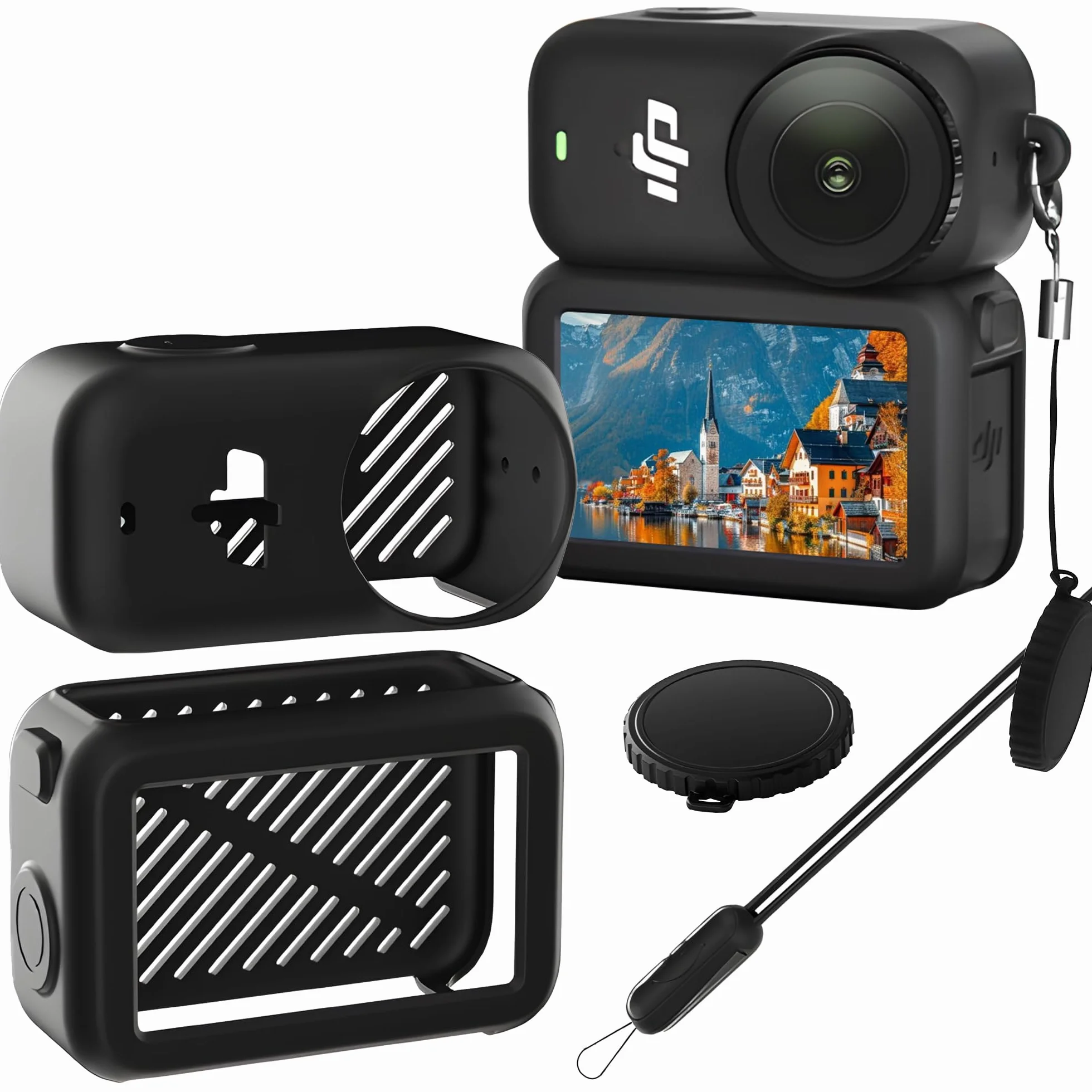 Osmo Nano Silikonowy Pokrowiec Ochronny Obiektyw Aparatu Odporny Zarysowania Trwały do DJI Osmo Nano Akcesoriów Aparatu Paskiem Nadgarstek