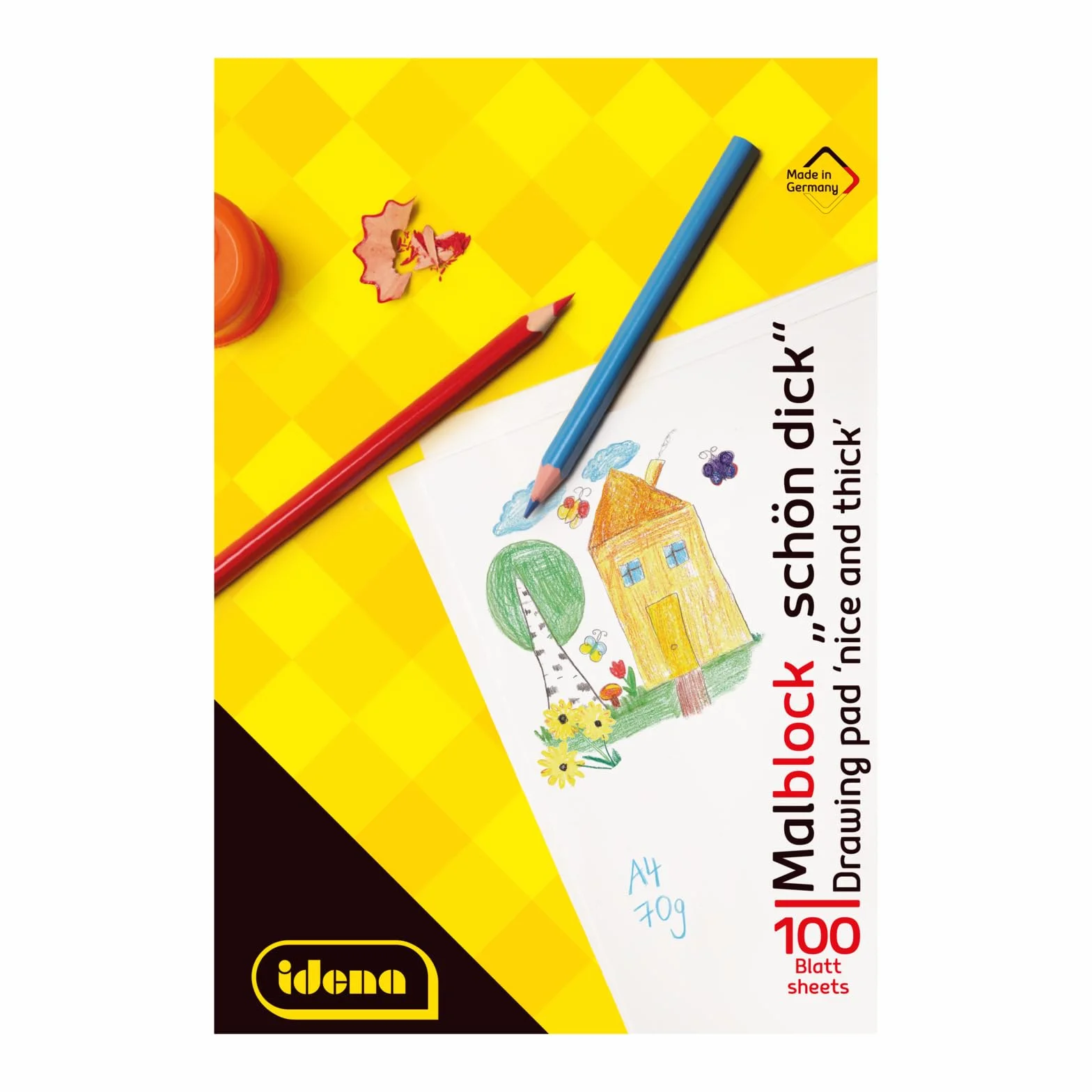 Idena Bloc de papier à peinture A4 100 feuilles 70g/m²