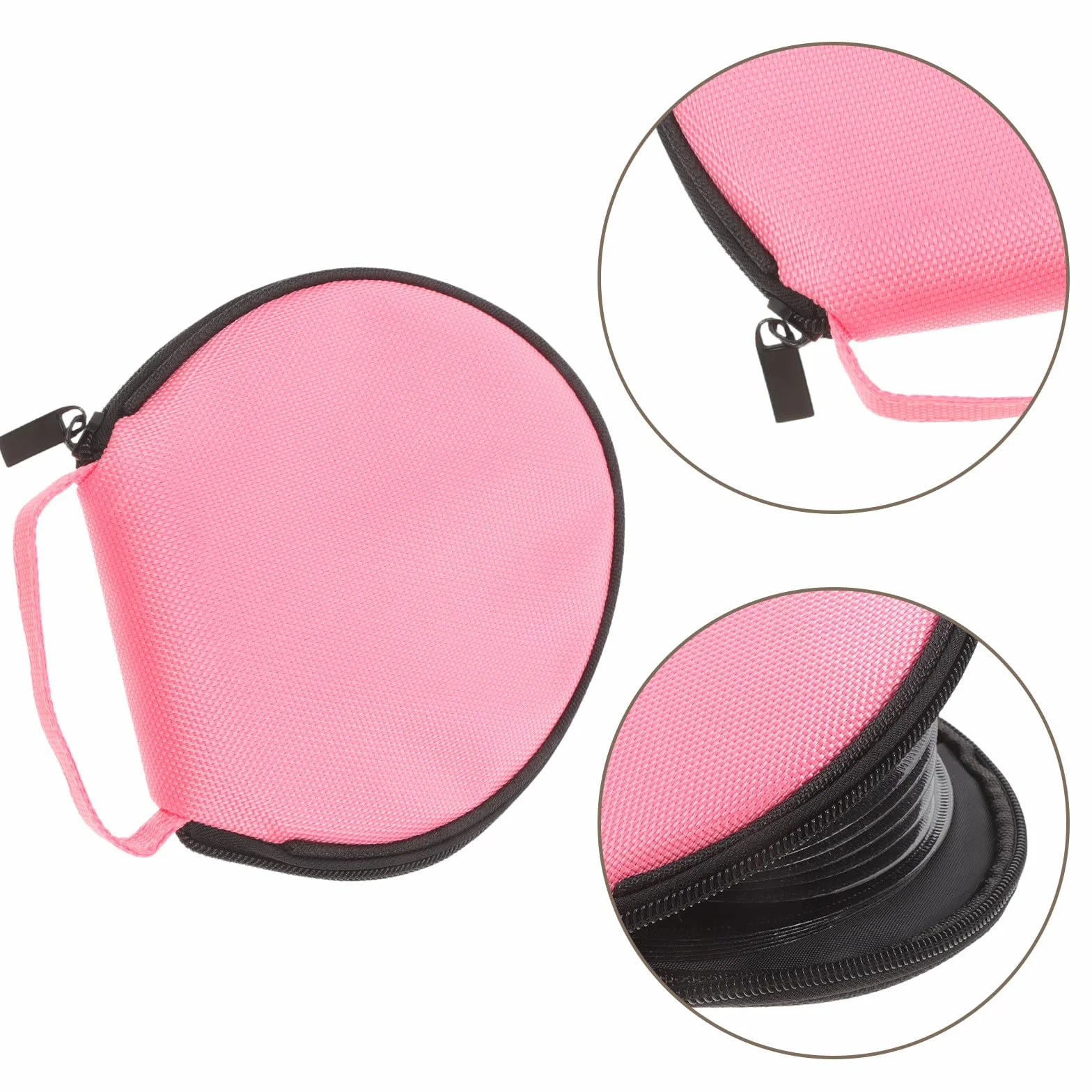 MAGICLULU Organisateur de CD et DVD en Tissu Oxford Rose, Grande Capacité, Compact, pour Voiture et Voyage