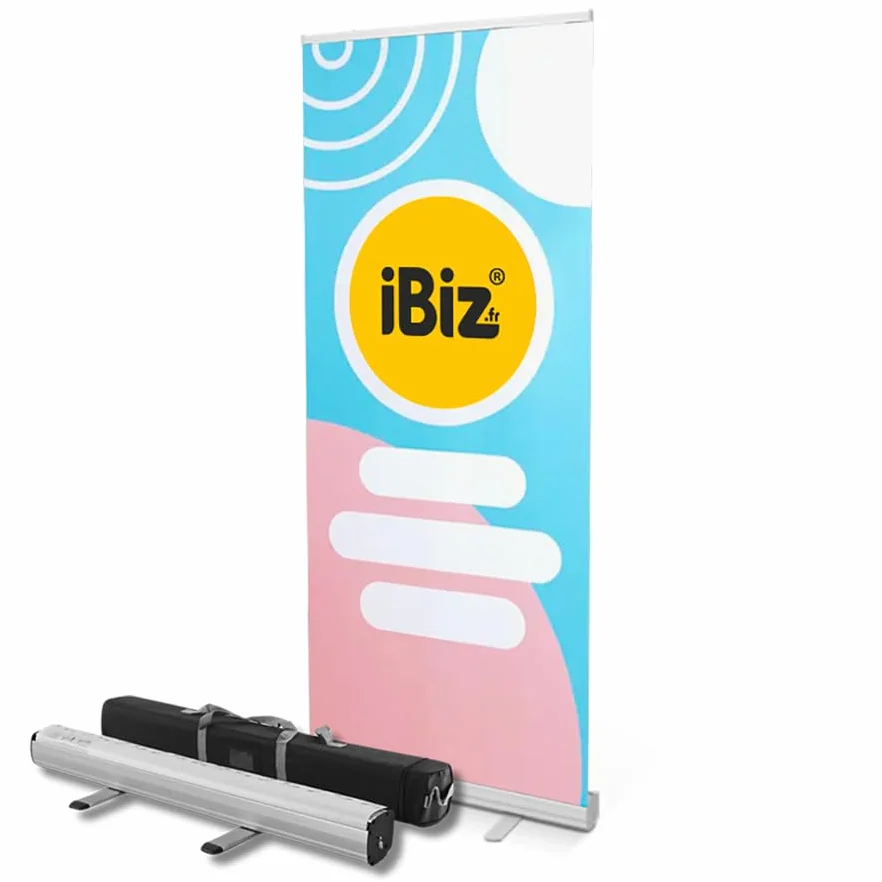 Générique iBiz® - Kakemono / Roll'up 85 x 200cm (Impression sur Bache 510g + Système + Housse)