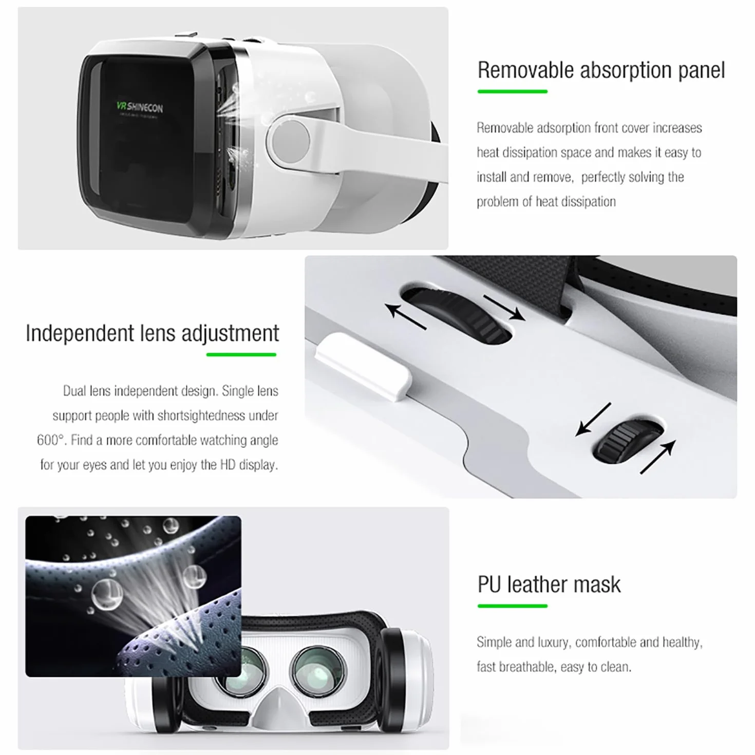 LONGLU Zestaw słuchawkowy 3D do wirtualnej rzeczywistości kompatybilny z iPhone 16 15 Pro Max Mini X R 12 11, Samsung 4,7-6,7", Android, okulary wirtualnej rzeczywistości 3D, do filmów i gier wideo