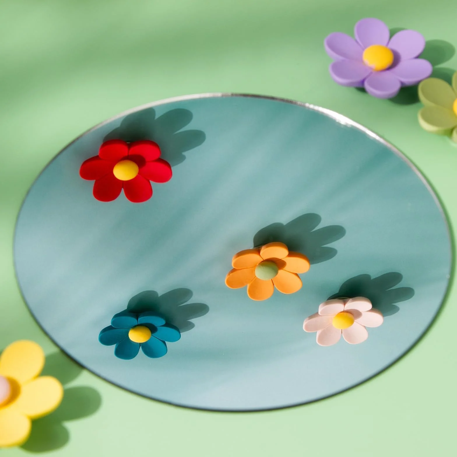 SUNURS Aimants 3D Fleurs Réfrigérateur Décoratifs 12 Pièces