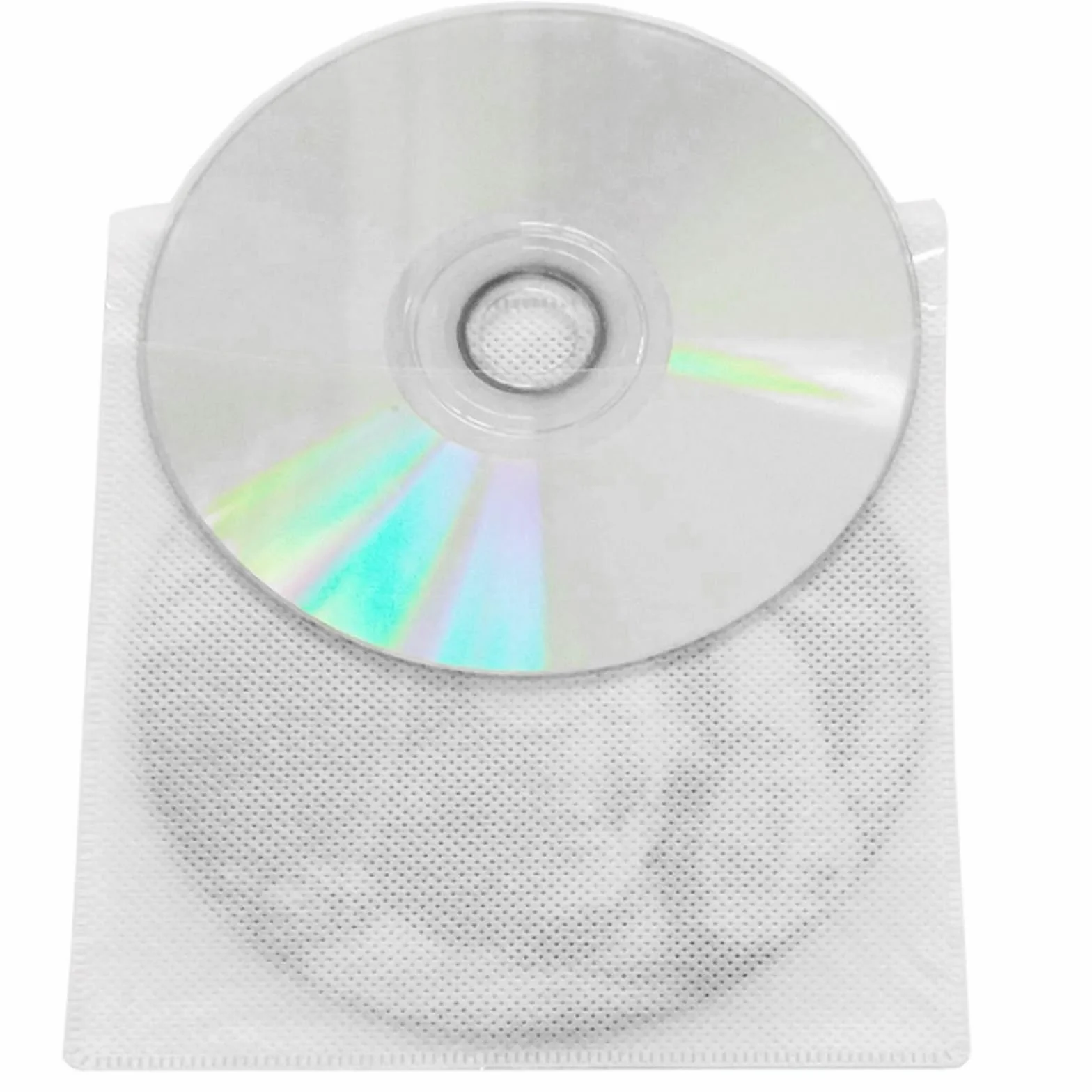 Boîtiers de rangement pour CD/DVD - Double face - Plastique standard - Blanc - Lot de 200