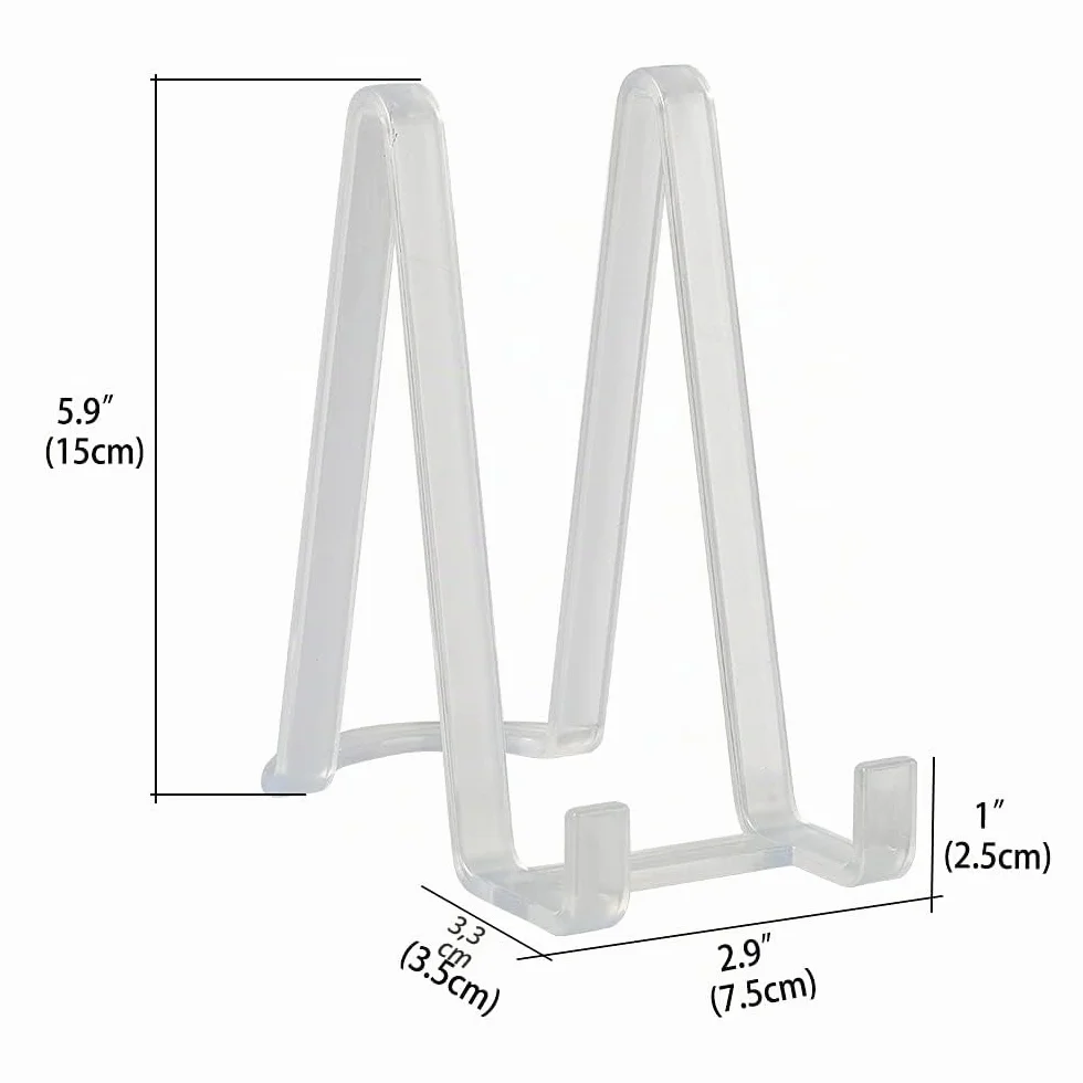 Chevalet Support Assiette Decorative Plastique 15 cm 6 pièces