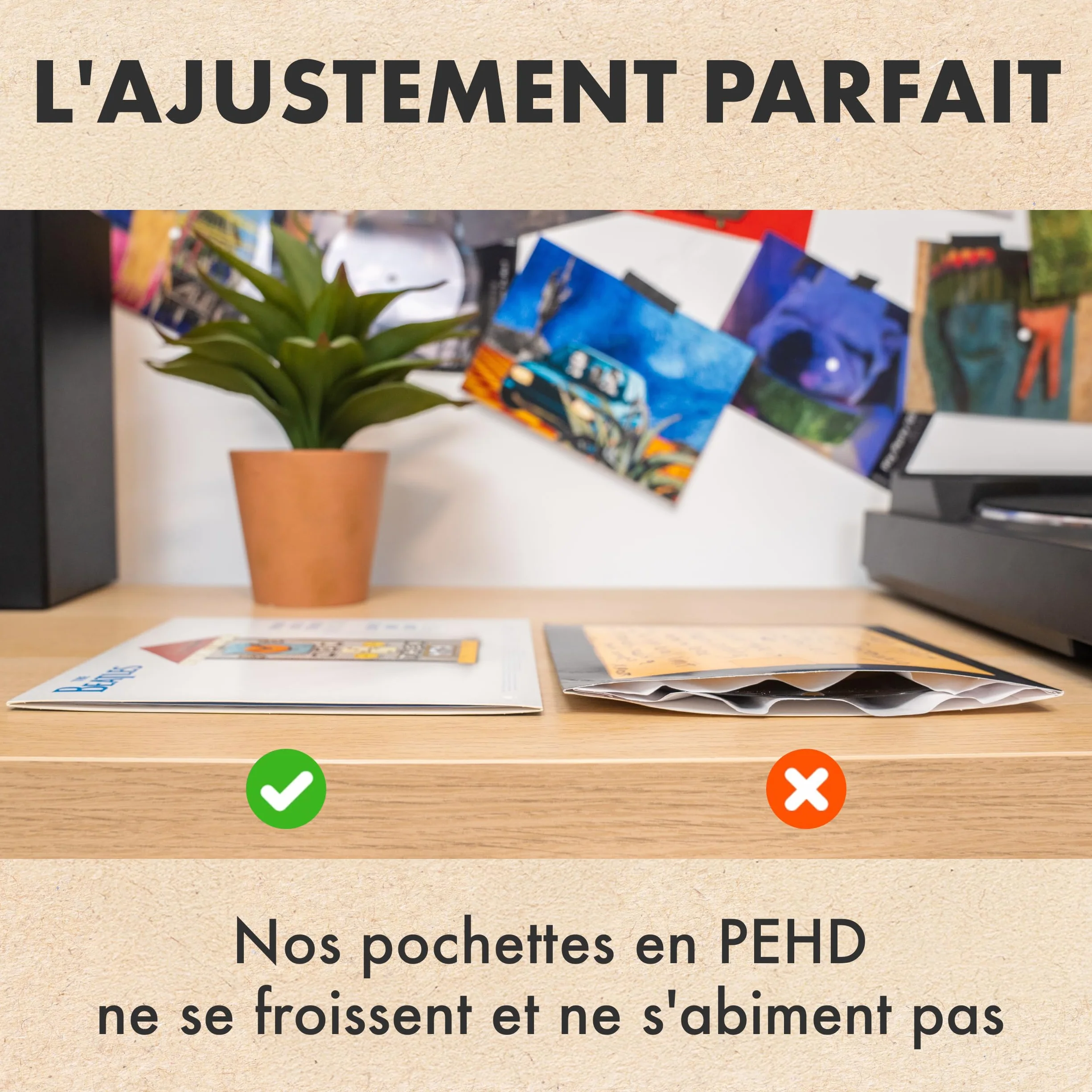 Spincare 50x Pochettes Vinyle 45 Tours 7" Antistatiques HDPE Archivage