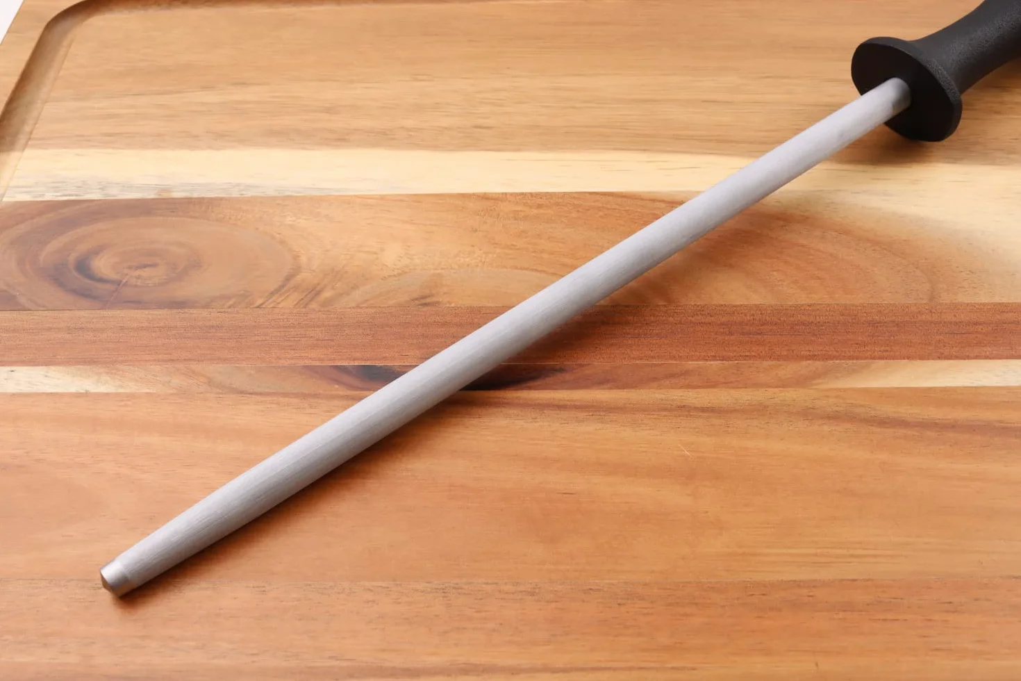 FISCHER Fusil à Aiguiser Mèche 25cm Ronde Standard Cuisinier Professionnel Fabriqué en France