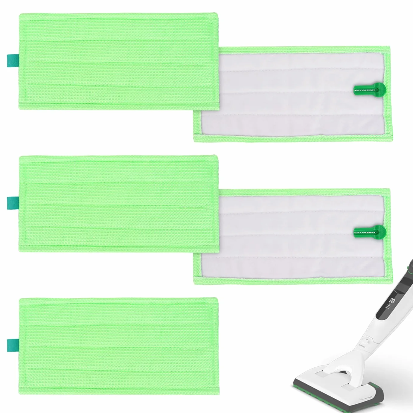 Lot de 5 serpillères en microfibre compatibles Vorwerk MF600 SP600 SPB100 SP7 - Chiffon de rechange pour aspirateur Tiger Kobold