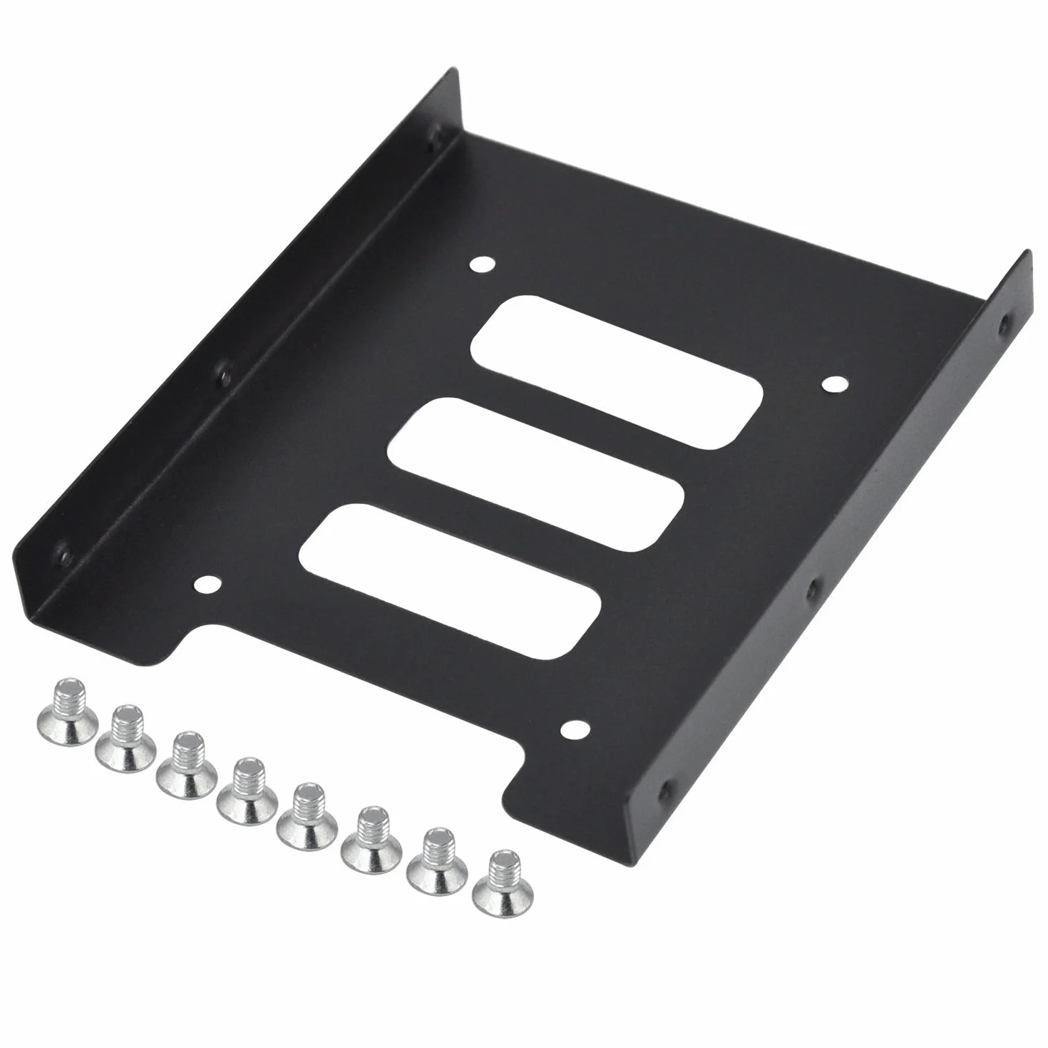 TRIXES Czarny metalowy wewnętrzny zestaw montażowy do 2,5-calowych dysków SSD laptopów i 3,5-calowych dysków twardych – uchwyt do dysku twardego – wysokowydajny zamiennik montażowy do dysku twardego
