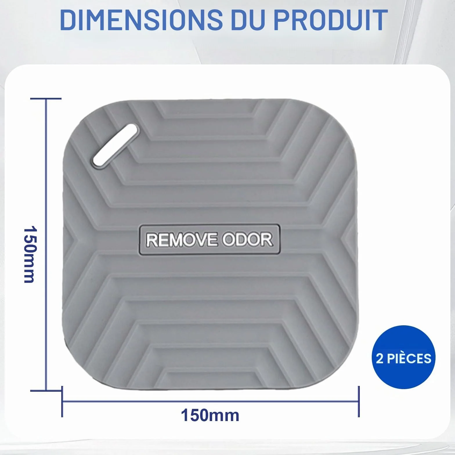 Bouchon de Vidange de Douche Anti Odeur en Silicone Gris, Clapet Anti Retour Universel Lot de 2
