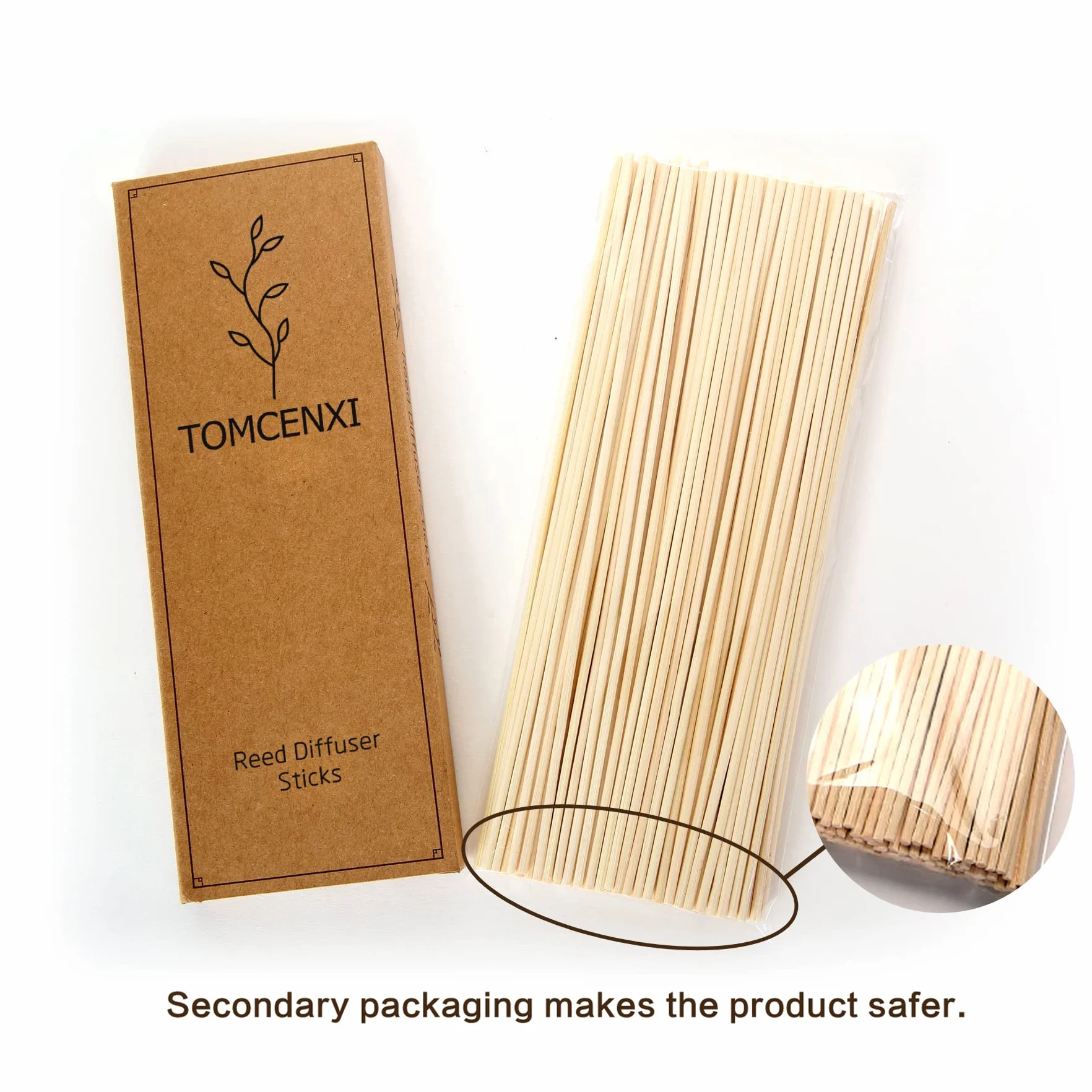 Bâtons de Diffuseur de Roseaux 19 cm Rechange pour Diffuseur d'Arôme d'Huile Essentielle Maison