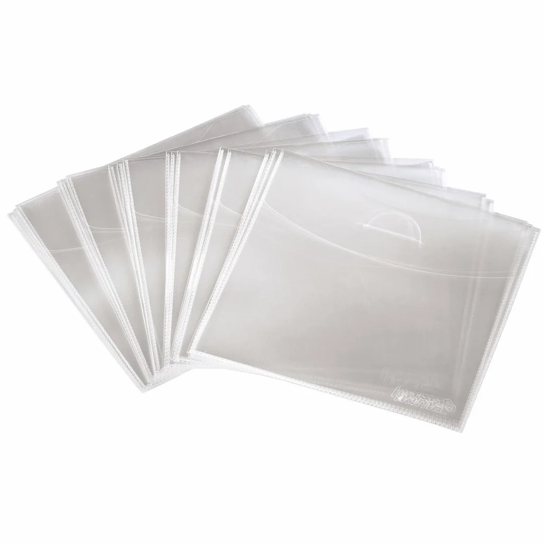 Hama Pochettes en polypropylène pour CD/DVD, 75 pièces, Transparent