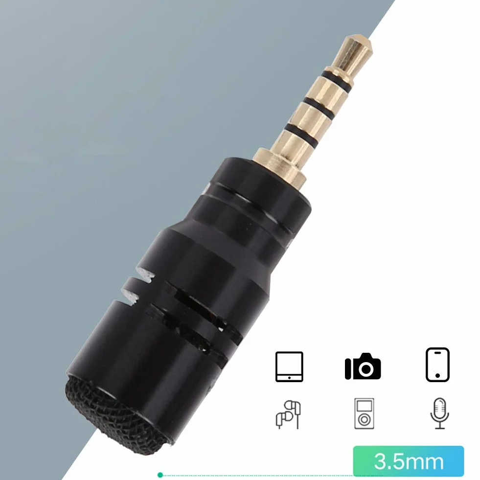 Topiky Mini mikrofon EY-630A, mikrofon pojemnościowy, wysoka czułość, przenośny, z wtyczką jack 3,5 mm do smartfonów