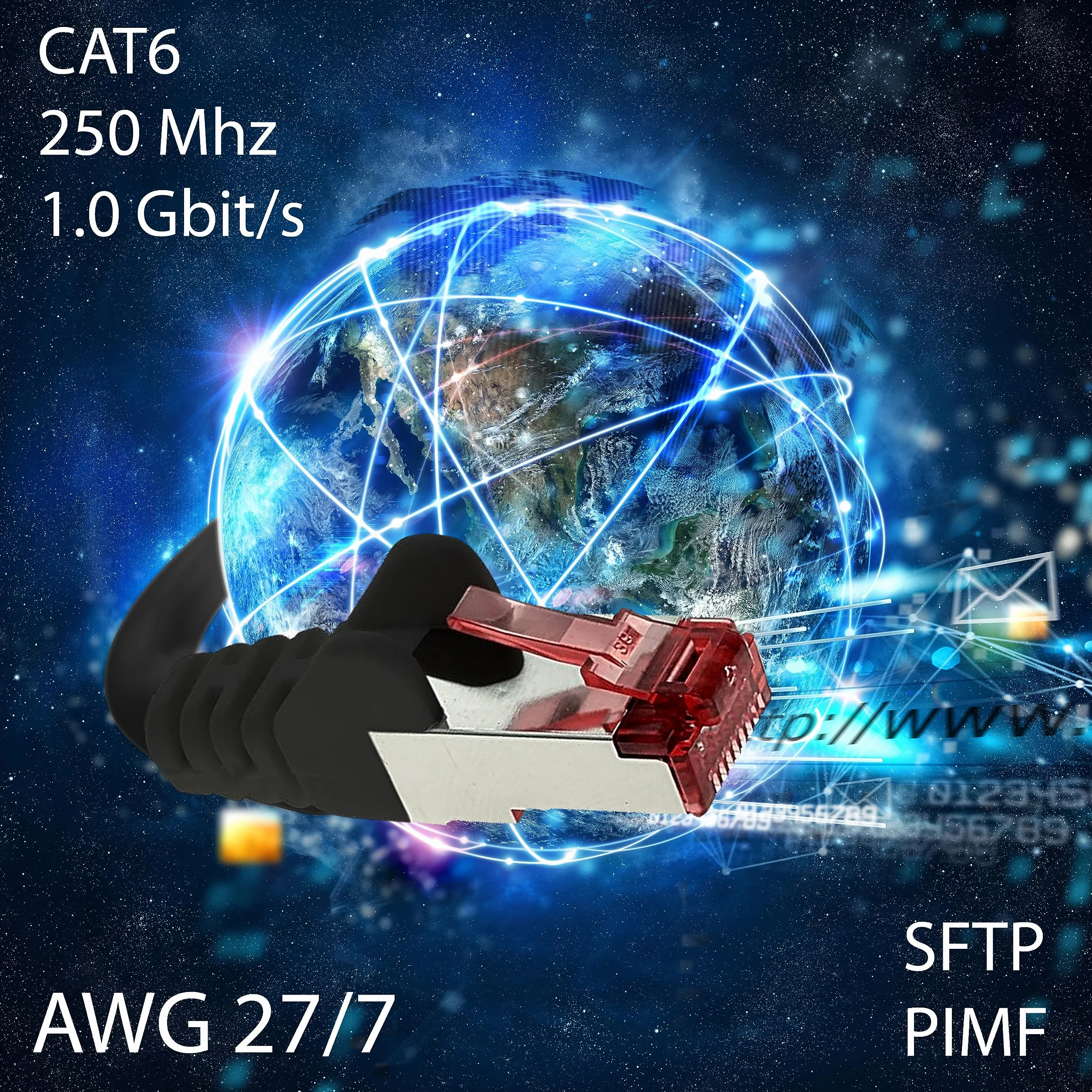 Câble réseau Cat6 15m Ethernet vert Lankabel SFTP 1000 Mbit/s