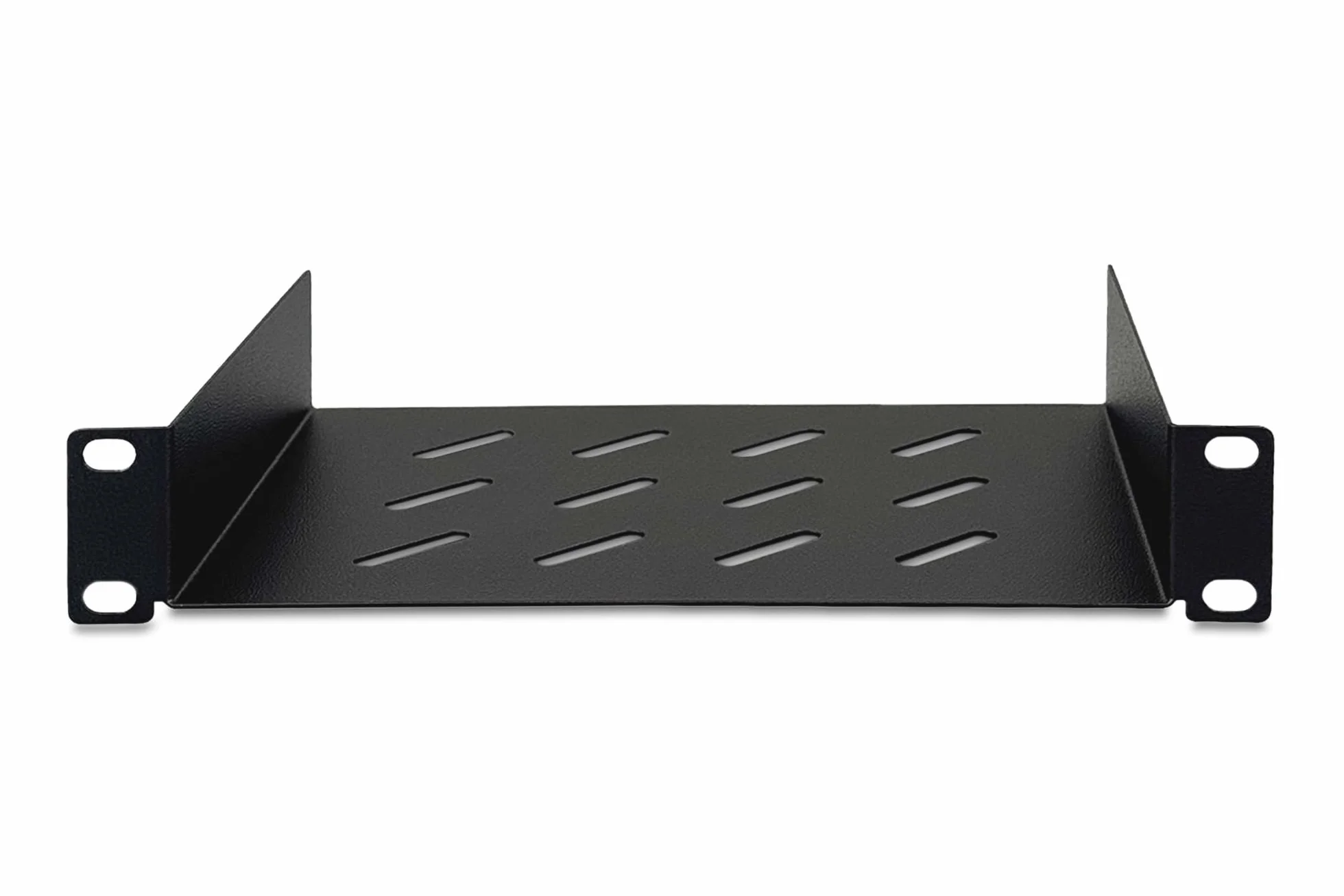 DIGITUS Étagère 1U 10 pouces (254 mm) pour armoire réseau 150 mm profondeur tôle d'acier perforée Noir