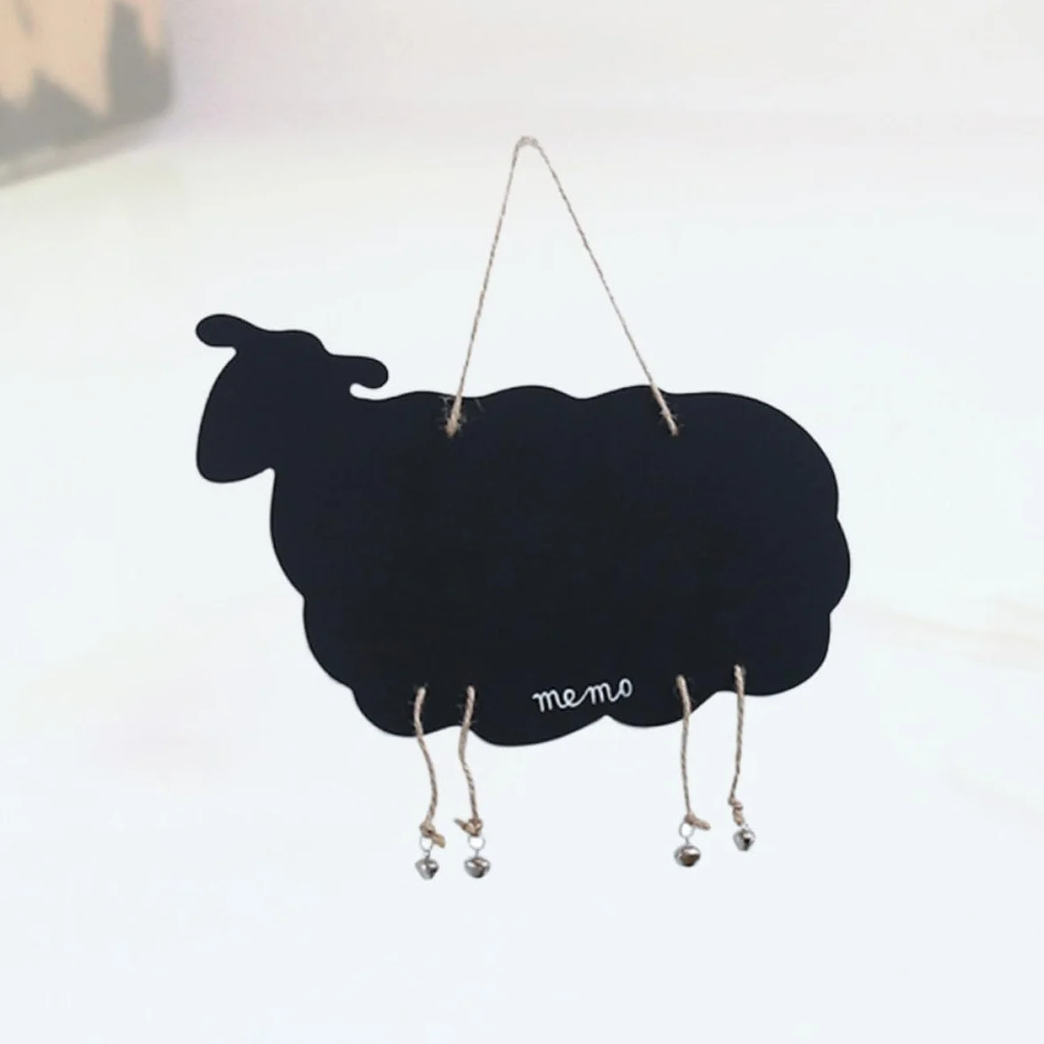 Sewroro Tableau Noir Suspendu en Bois Double Face Motif Mouton Panneau Décoratif Mural pour Maison