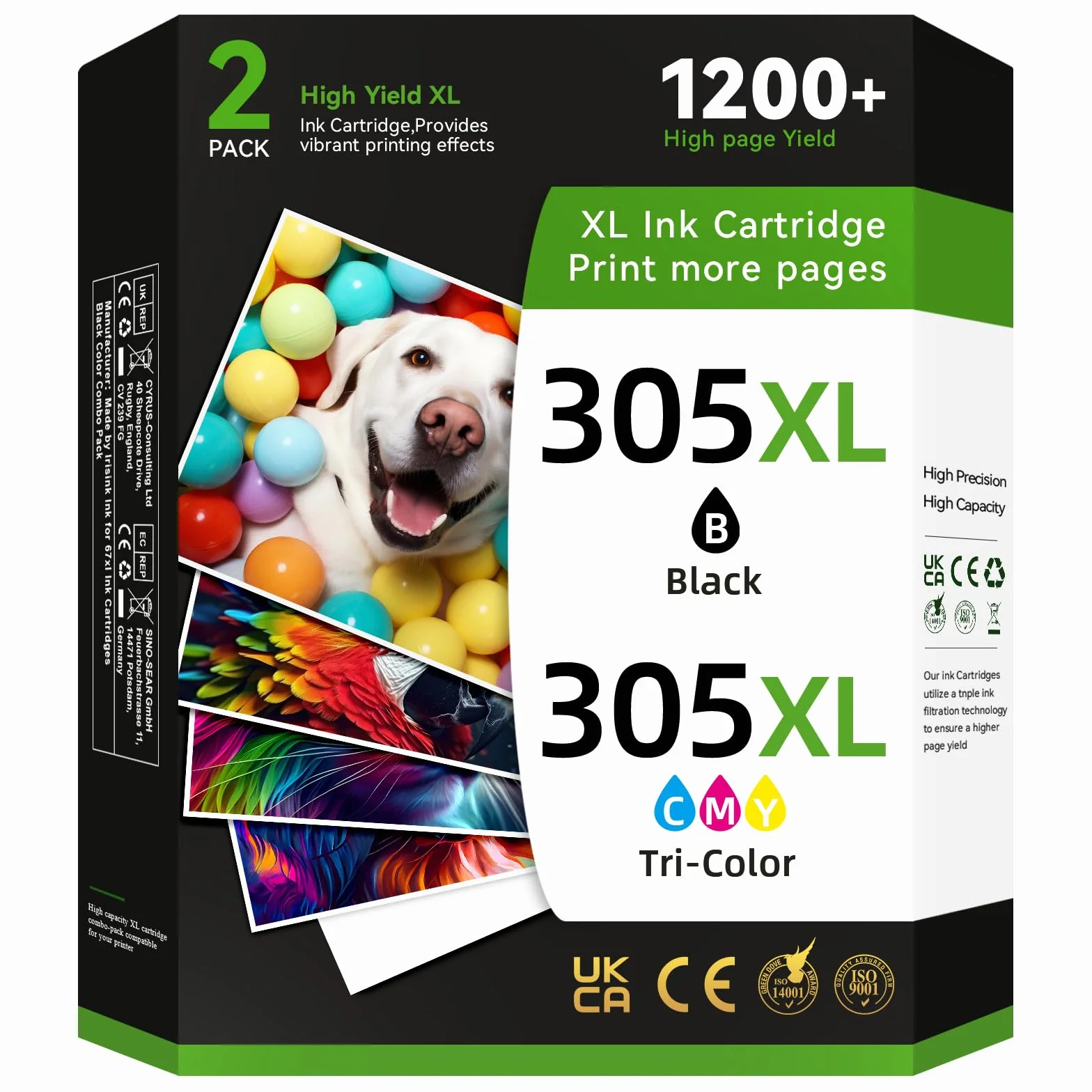 Cartouches HP 305 XL Noir et Couleur Remplacement pour Imprimante HP Deskjet 2820e 2720e 2722e Plus 4220e 4122e Envy 6032e 6430e