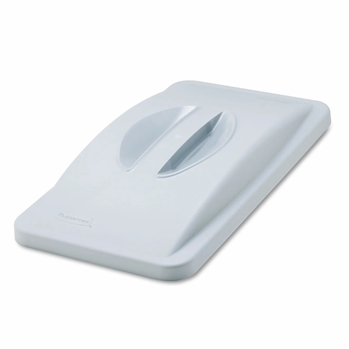 Rubbermaid Commercial Products Couvercle à Poignée Slim Jim 87 L – Accessoire Plastique Gris Clair pour Conteneur Rectangulaire – FG268888LGRAY