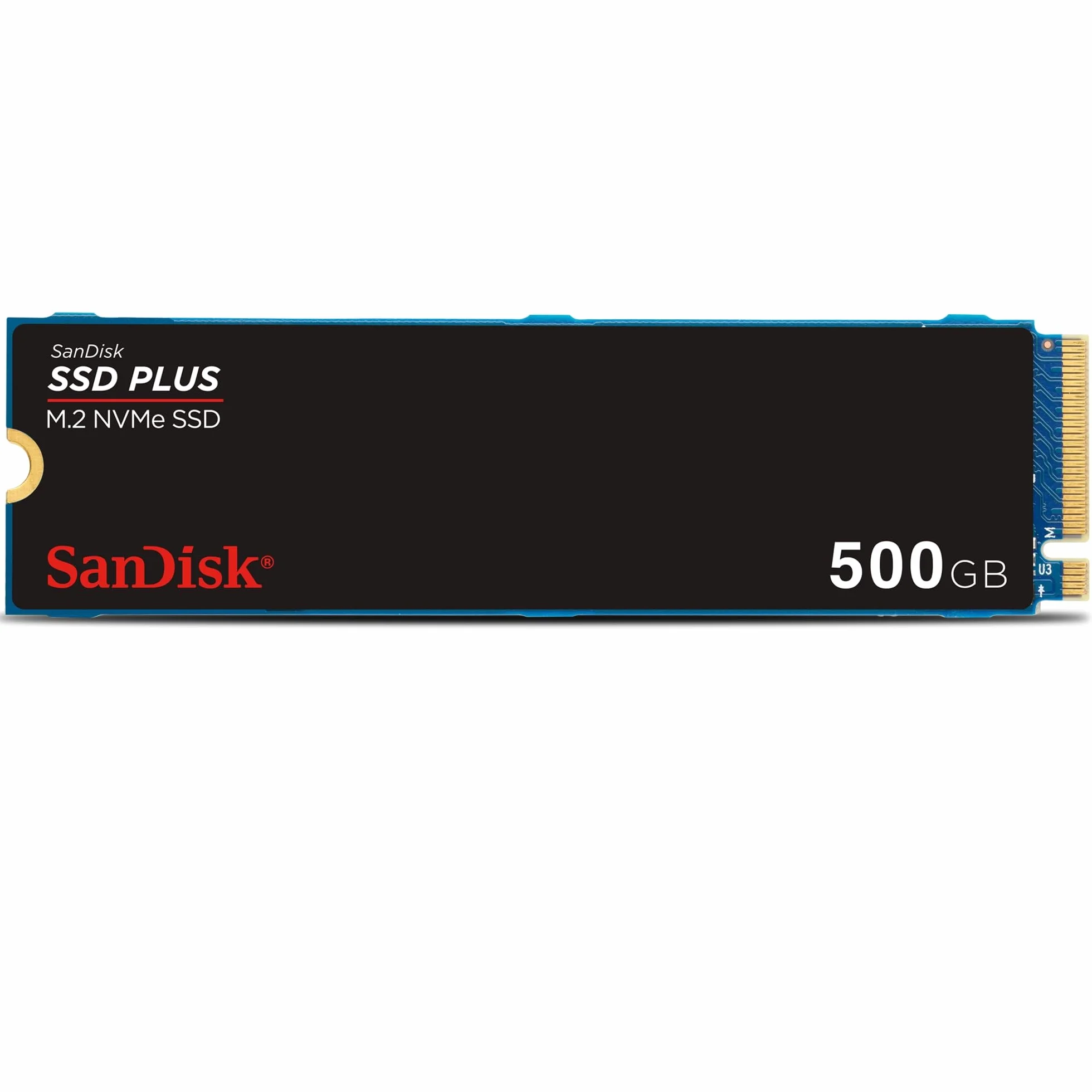 SanDisk SSD Plus 500 GB M.2 NVMe SSD, wewnętrzny SSD, PCIe Gen 3, M.2 2280, łatwa instalacja, 3 lata
