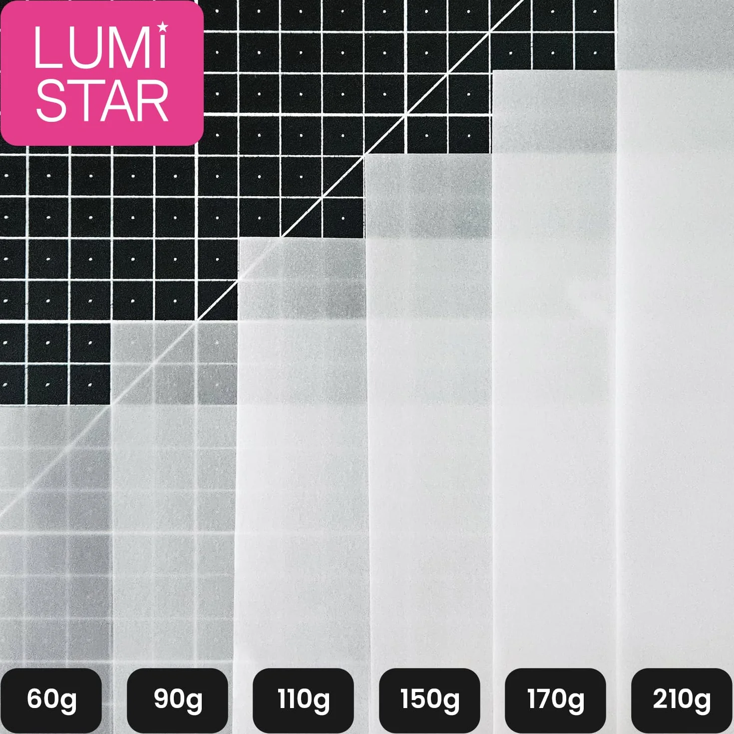 Papier calque A4 110g LumiStar 10 feuilles transparent blanc pour impression cartes invitation scrapbooking