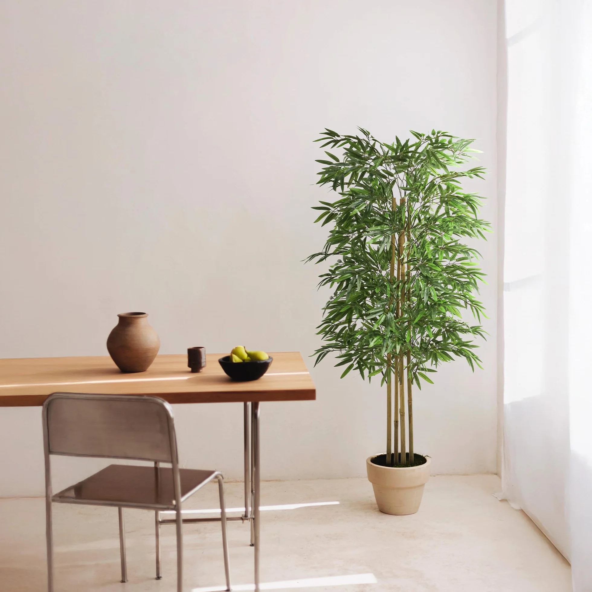 Bambou Artificiel 150 x 70 cm Plante Artificielle Intérieur Fausse Plante Arbre Artificiel Décoration