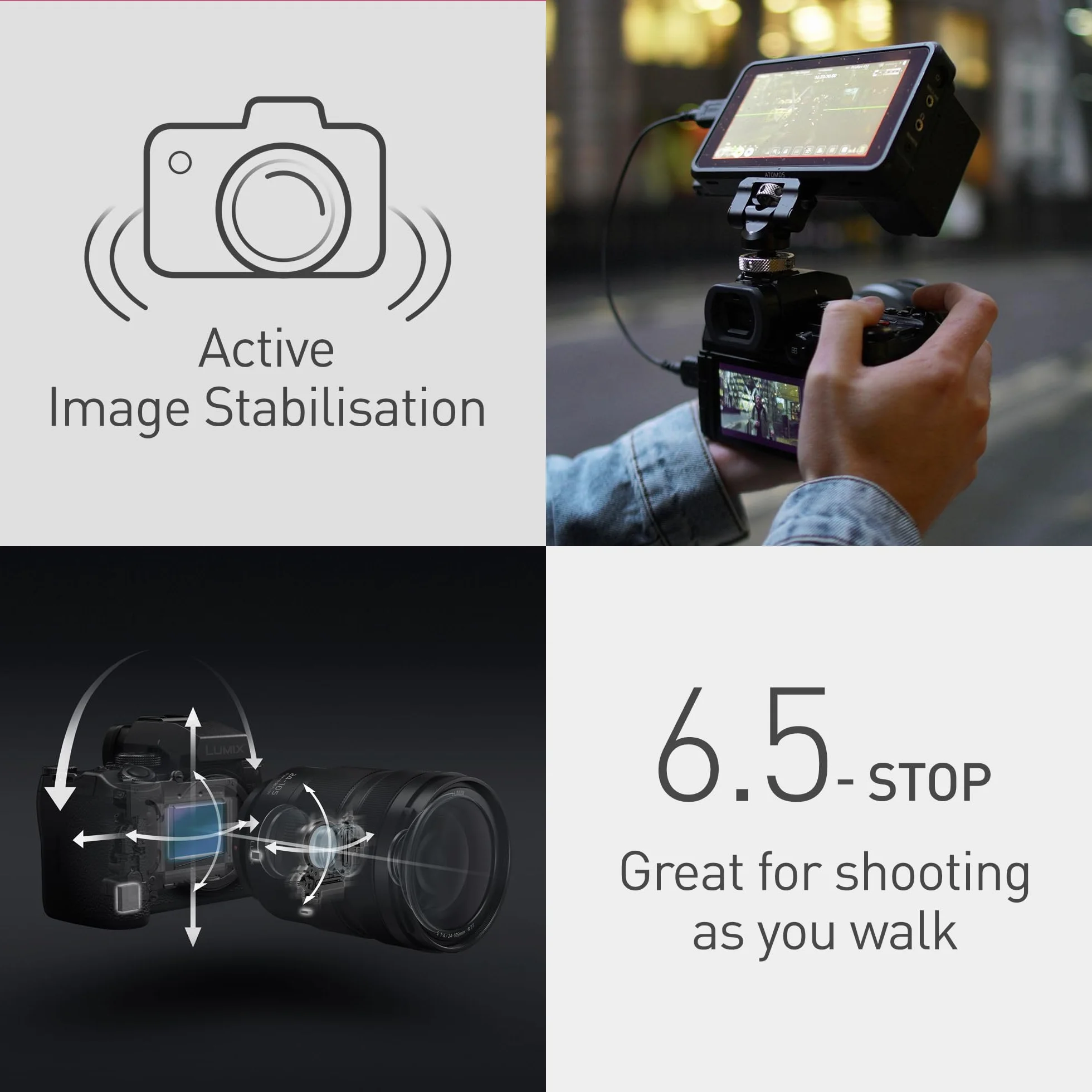 Panasonic Lumix DC-S5 II, Pełnoklatkowy aparat bezlusterkowy, z Obiektywem S-R1840E 18-40mm S, 4K 60P i 6k 30P, Flip screen, Wi-Fi, Phase Hybrid AF 179 pól, Active IS, Czarny