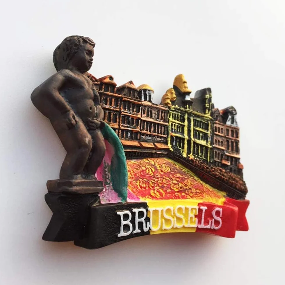 Aimant de réfrigérateur 3D Bruxelles Belgique décoration maison cuisine souvenir
