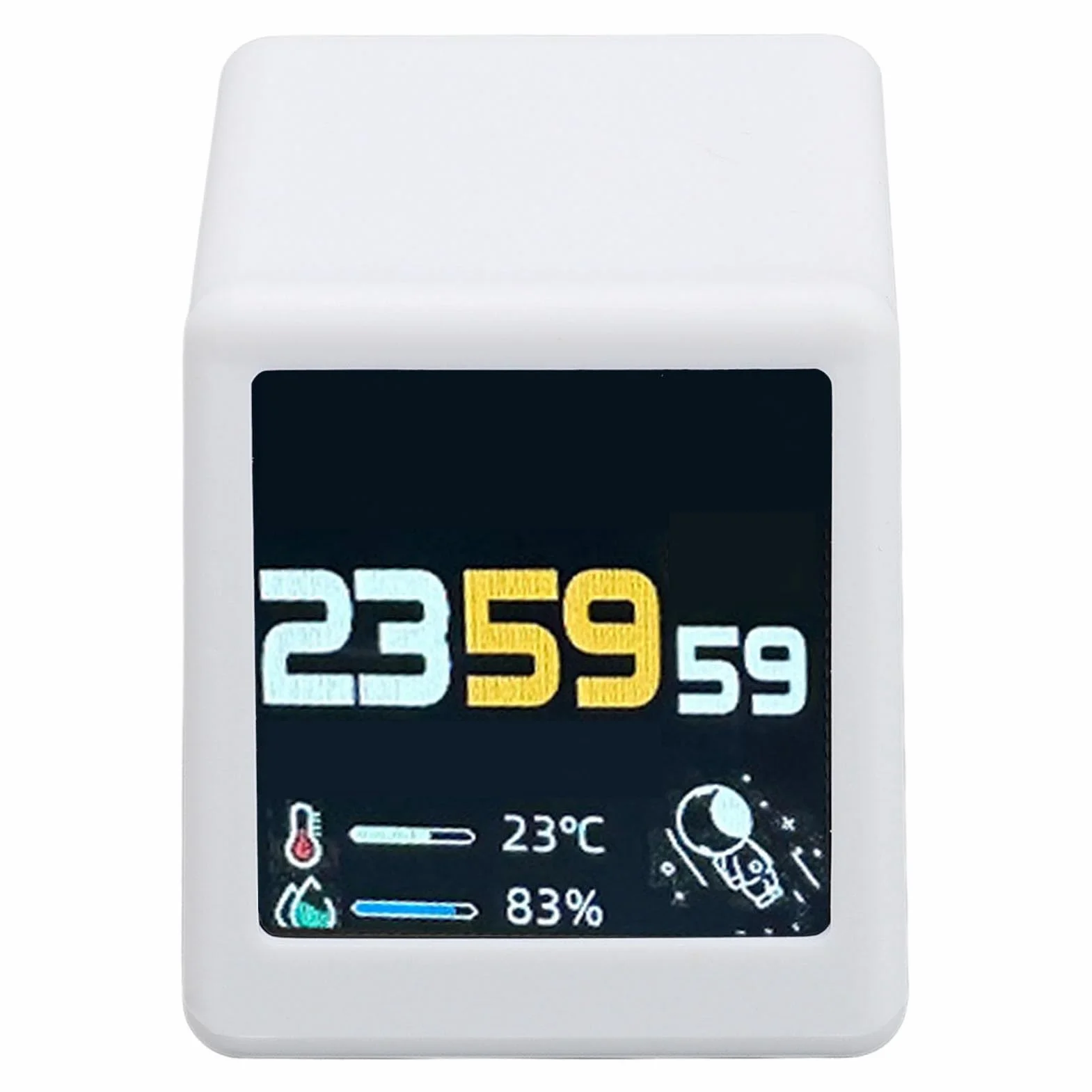 SENECESLI Bitcoin Stock Ticker Monitor Afficher Le Temps Météo Horloge Numérique de Bureau WiFi