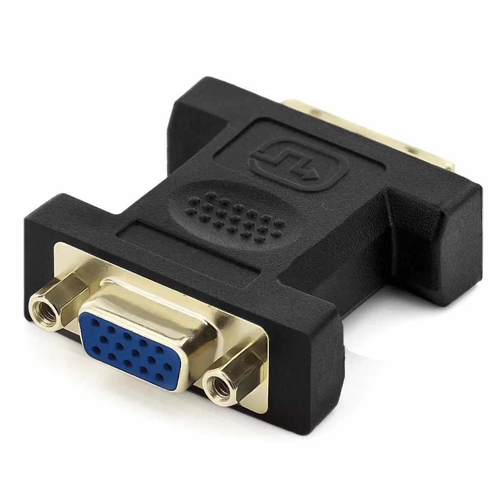 Adapter deleyCON DVI-I Żeński (IN) do VGA Żeński (Out) - do Monitora/projektora VGA - Jednokierunkowy