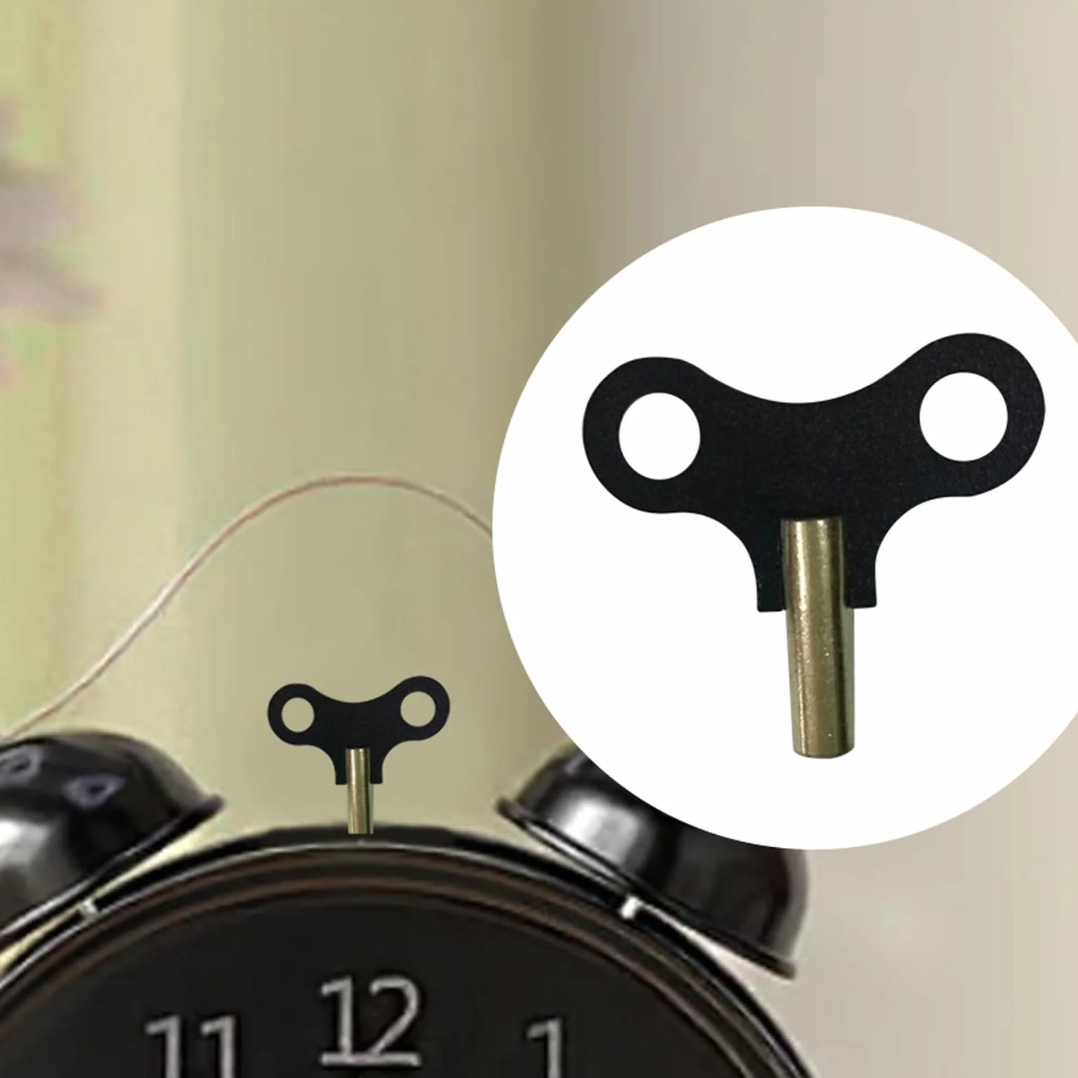 Clé d'horloge murale à remonter, outil de réparation pour pendules en métal