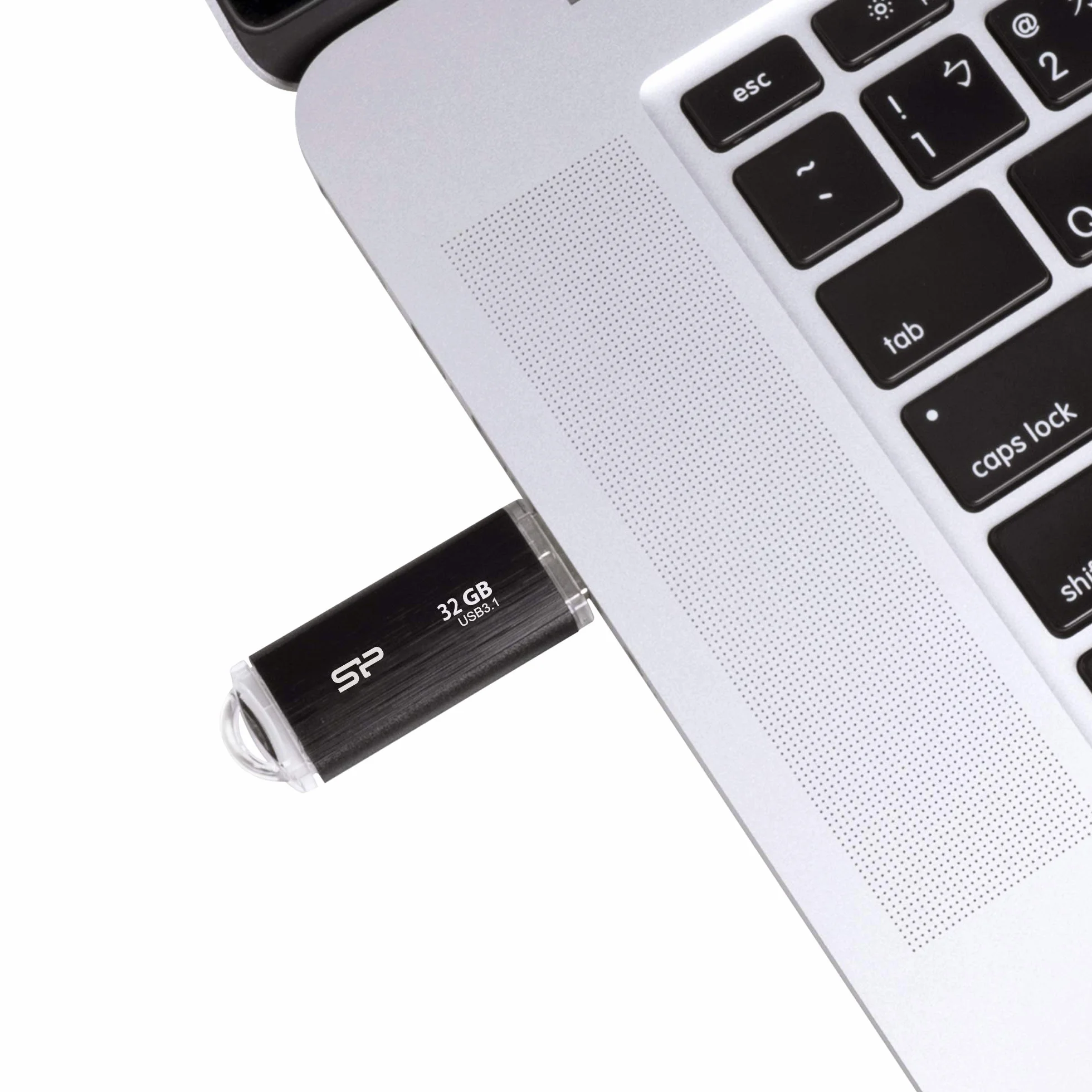 Silicon Power 128 GB pamięć USB Flash, B02 Blaze, USB3.1, chowane złącze, wbudowany otwór na pasek, kopia zapasowa i przywracanie danych, szyfrowanie 256-bitowe, do 5 Gb/s, czarny