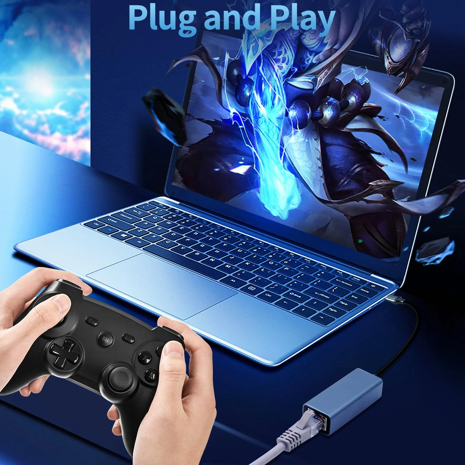 YIIFELL Adaptateur Ethernet USB C 1Gbps RJ45 USB Type-C LAN Compatible iPhone 15 Pro iPad Pro MacBook Air Galaxy S24