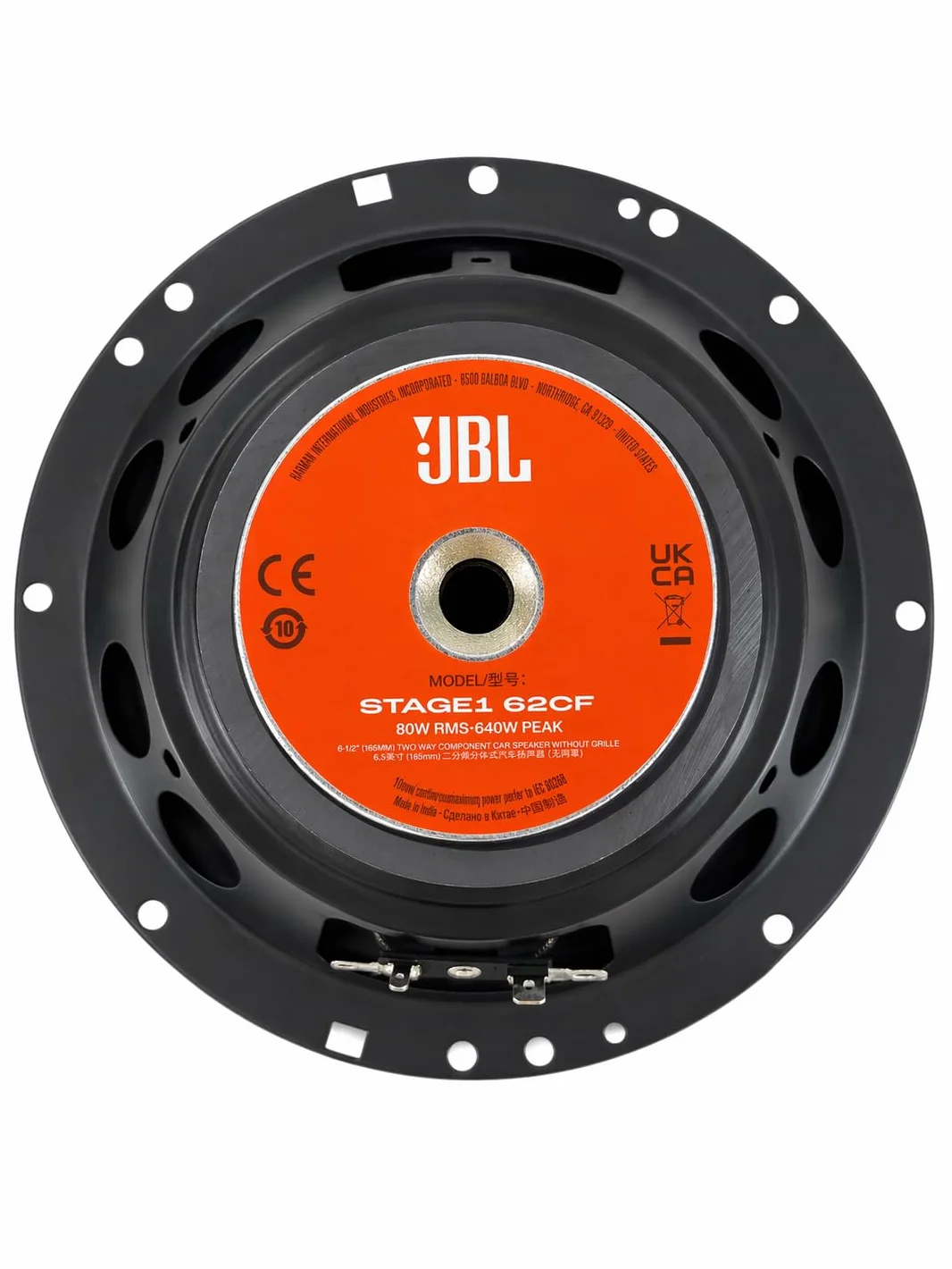 JBL Stage1 GEN2 62CF głośnik samochodowy 165 mm (6,5 cala): od Harman Kardon Car HiFi z 80 W RMS i 640 W Max Component Auto Boxer, zestaw z 2 głośnikami niskotonowymi + 2 głośnikami wysokotonowymi