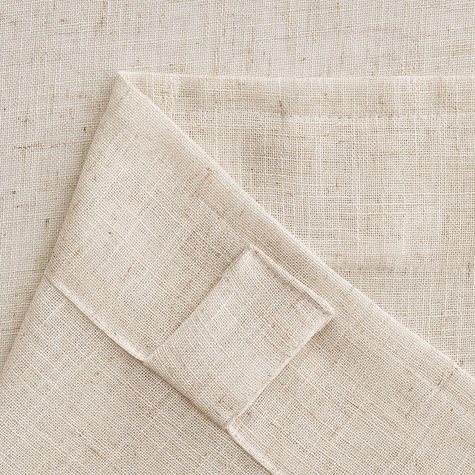MIULEE Rideau Voile Modernes en Lin Translucide pour Deux Portes de Balcon Rideaux pour Salon Chambre à Coucher Lot de 2 Lin Naturel Blanc HxL 245x140 cm