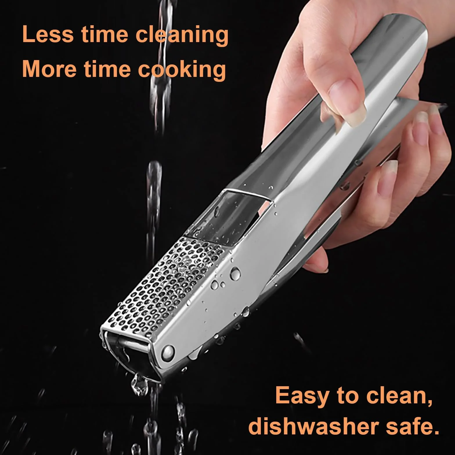 Presse-ail inox 304, sans épluchage, chambre 5 cm, pour sauces et pâtes