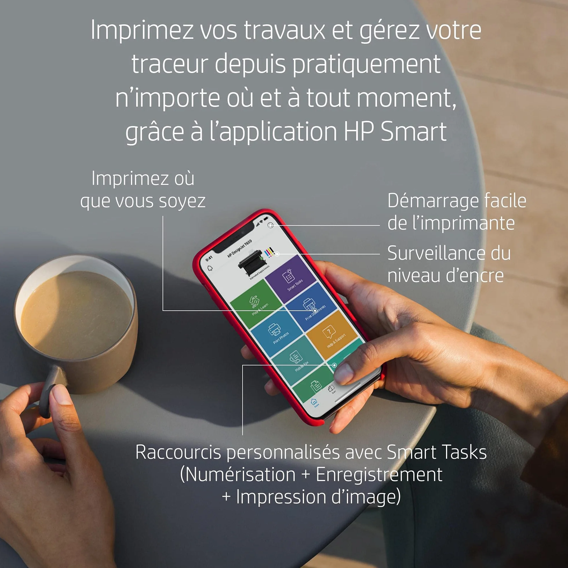 HP DesignJet T650 Imprimante Grand Format 36 Pouces A0 Wi-Fi Ethernet USB 2.0