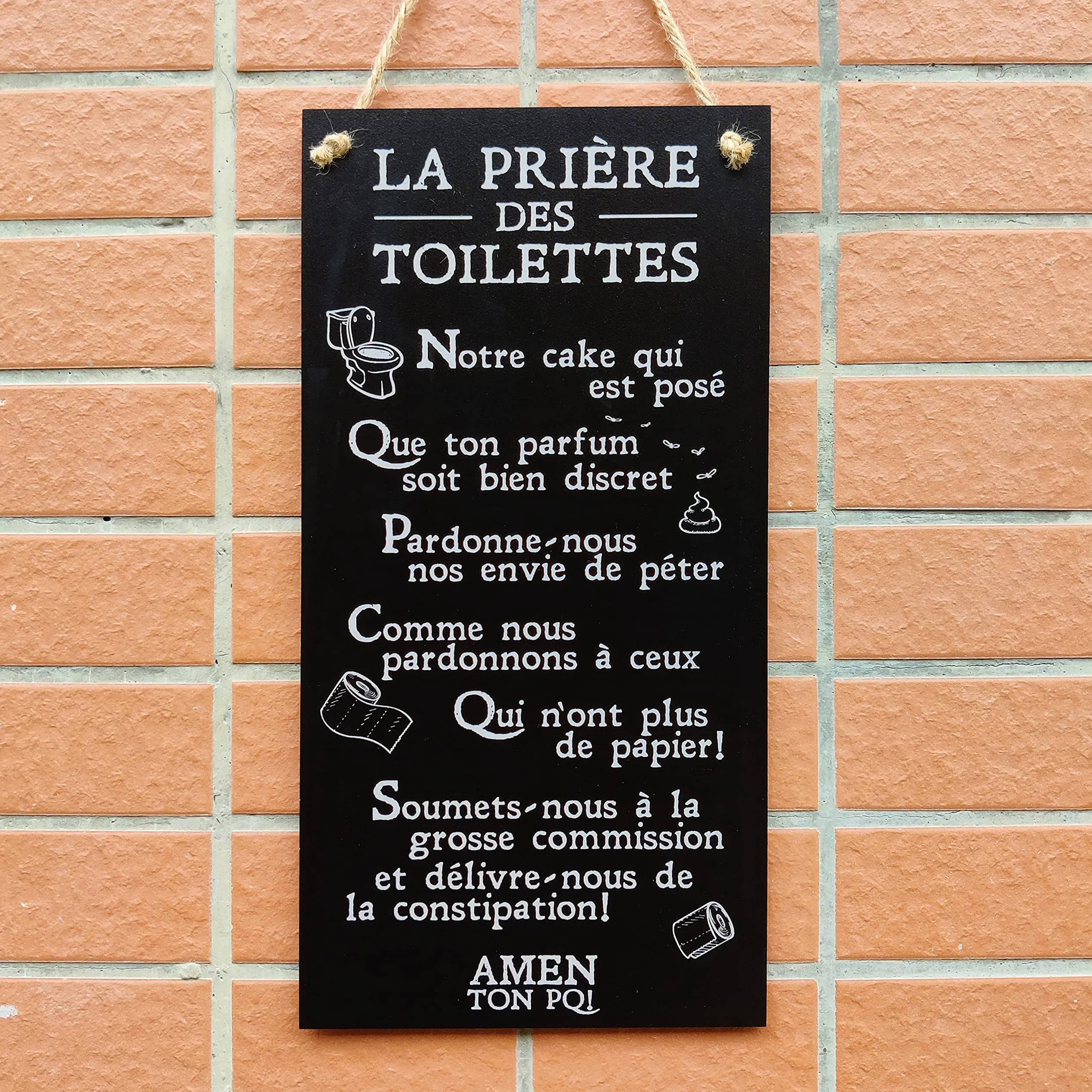 CARISPIBET plaque décoratif salle de bain 30 x 15 cm