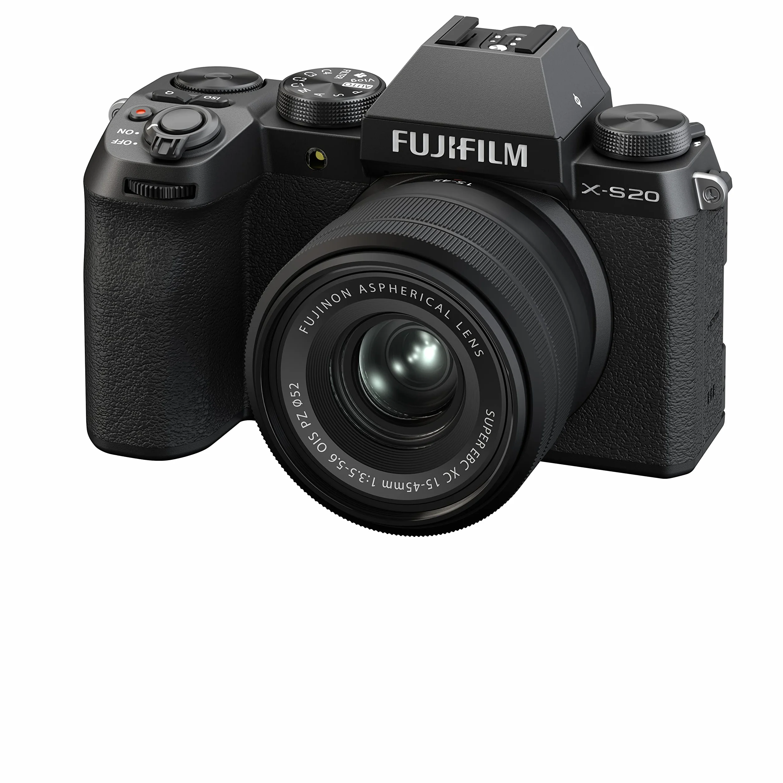 Fujifilm X-S20 26MP bezlusterkowy aparat cyfrowy, KIT XC15-45mmF3.5-5.6, X-Trans CMOS 4 APS-C, X-Processor 5, IBIS, 6,2K filmy 30p, wizjer EVF, ekran LCD 3" z kątem zmiennym, czarny