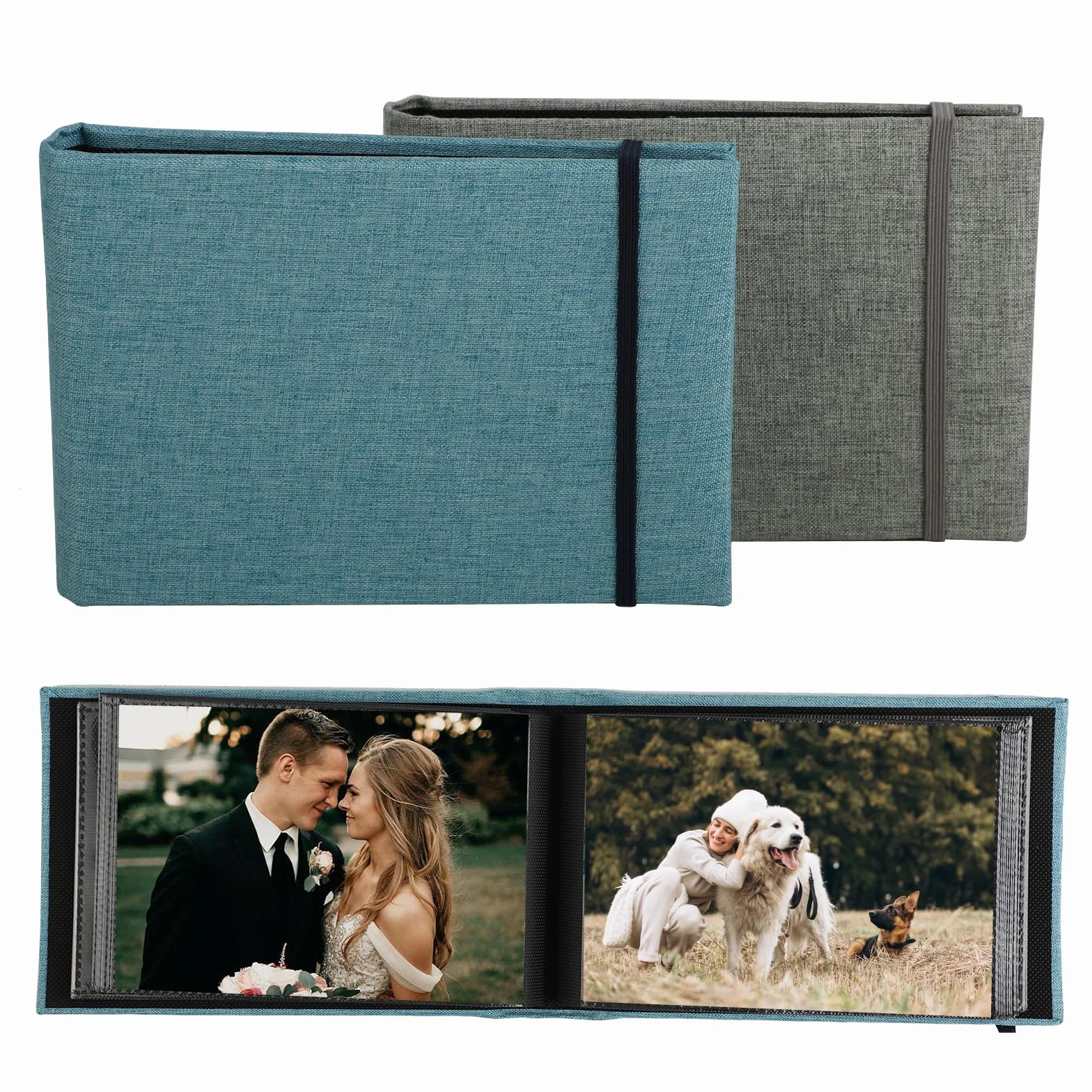 Album Photo 10x15 Couverture Toile Lanière 200 Photos Mariage Anniversaire Voyage