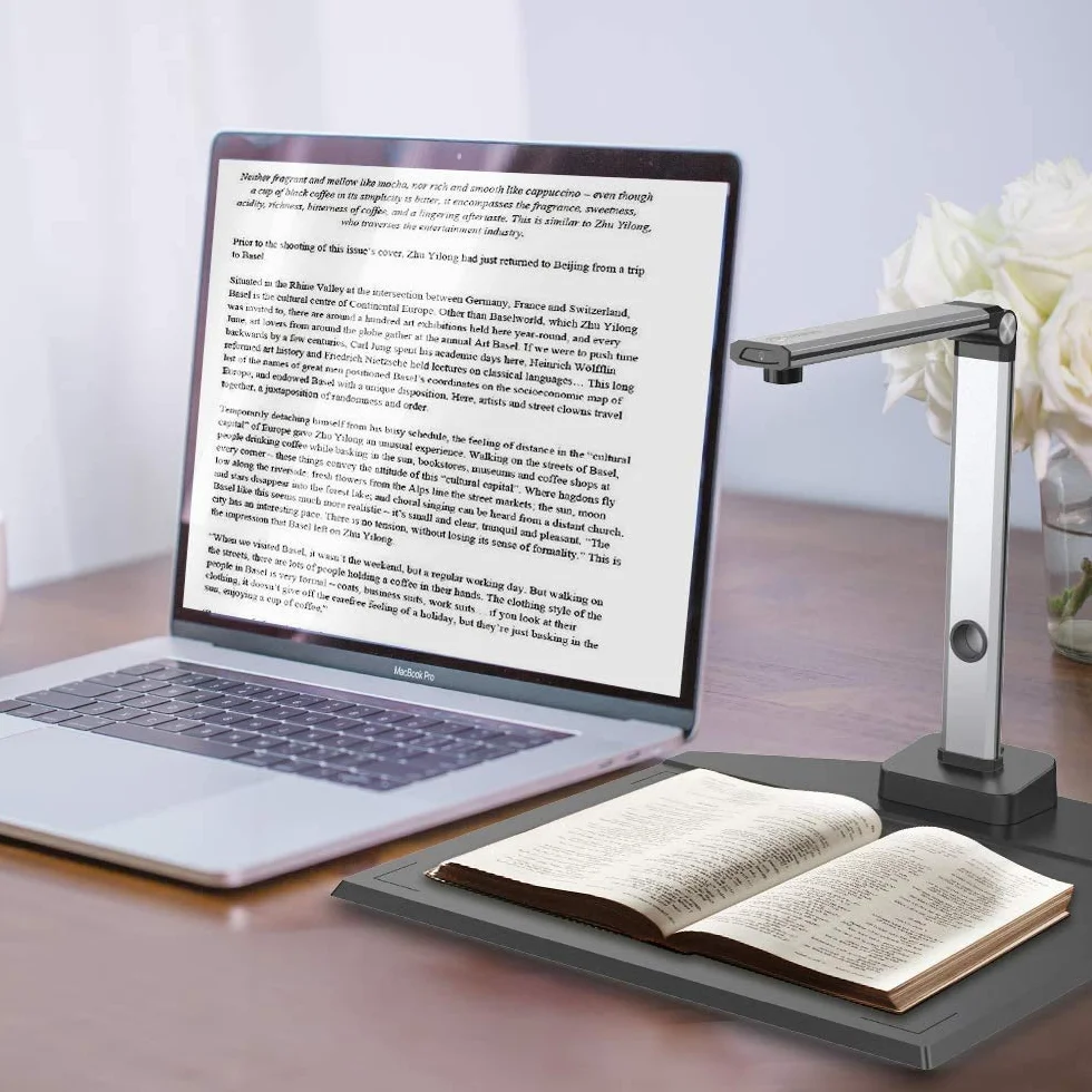 JOYUSING 14MP HD Skaner dokumentów, rozmiar Захwytywania A3, inteligentny OCR, umożliwiający konwersję na PDF/Word/Txt/Excel w systemie Windows oraz na PDF w systemie Mac