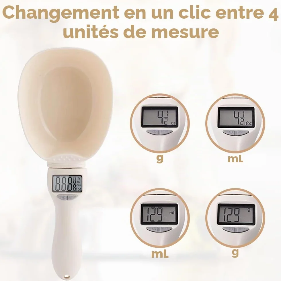 Mizikuu Balance Cuillère Numérique 800g Pelle à Mesurer LCD Cuillère Mesure Électronique Cuisine Doseuse