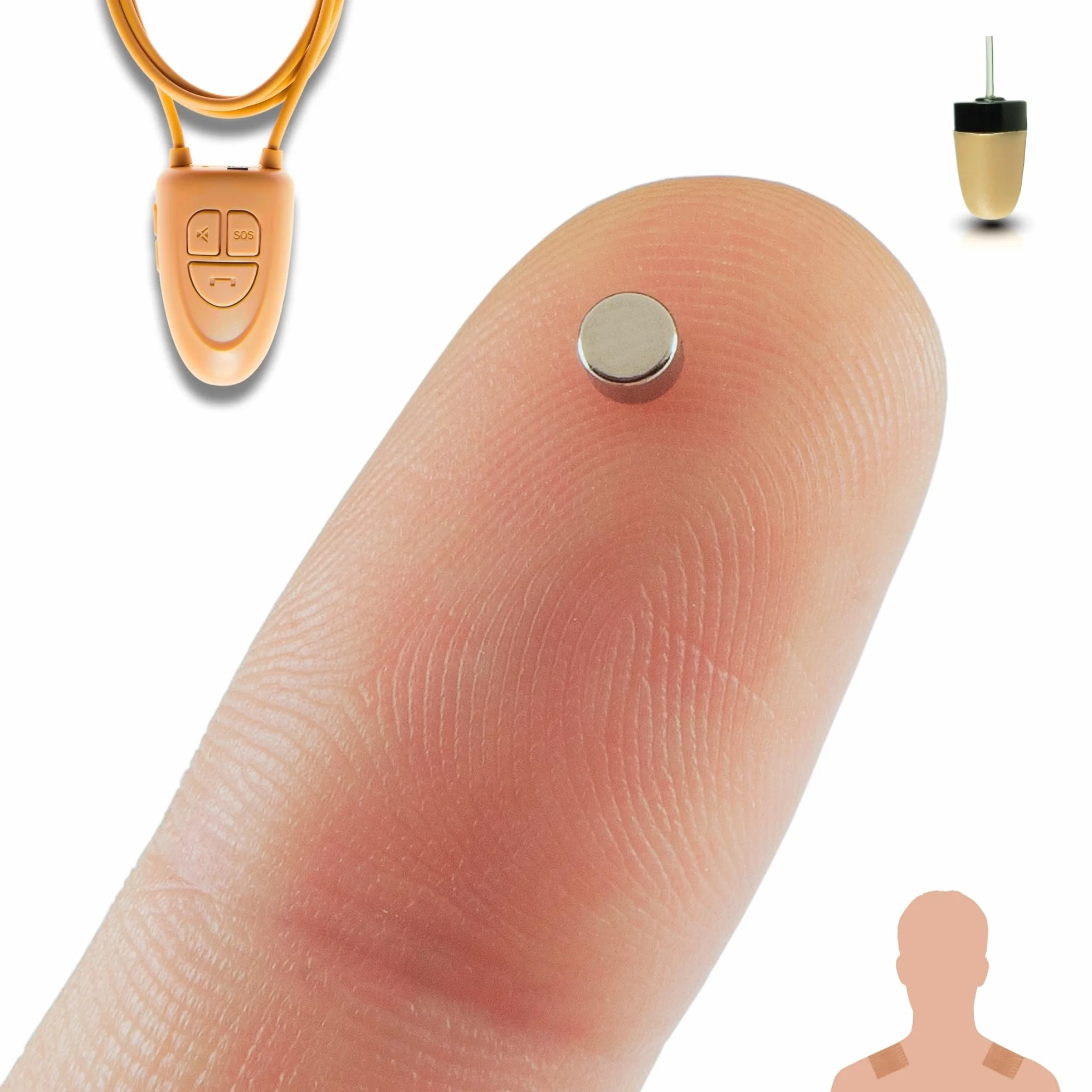 PingaOculto Słuchawka Szpiegowska Bluetooth Egzamin Ukryte Nano Mini Niewidoczne Mikrofonem Taśmy Klejące - Słuchawki Szpiegowskie Bezprzewodowy (Słuchawka Szpiegowska Nano V4 + Vip Pro SuperMini)