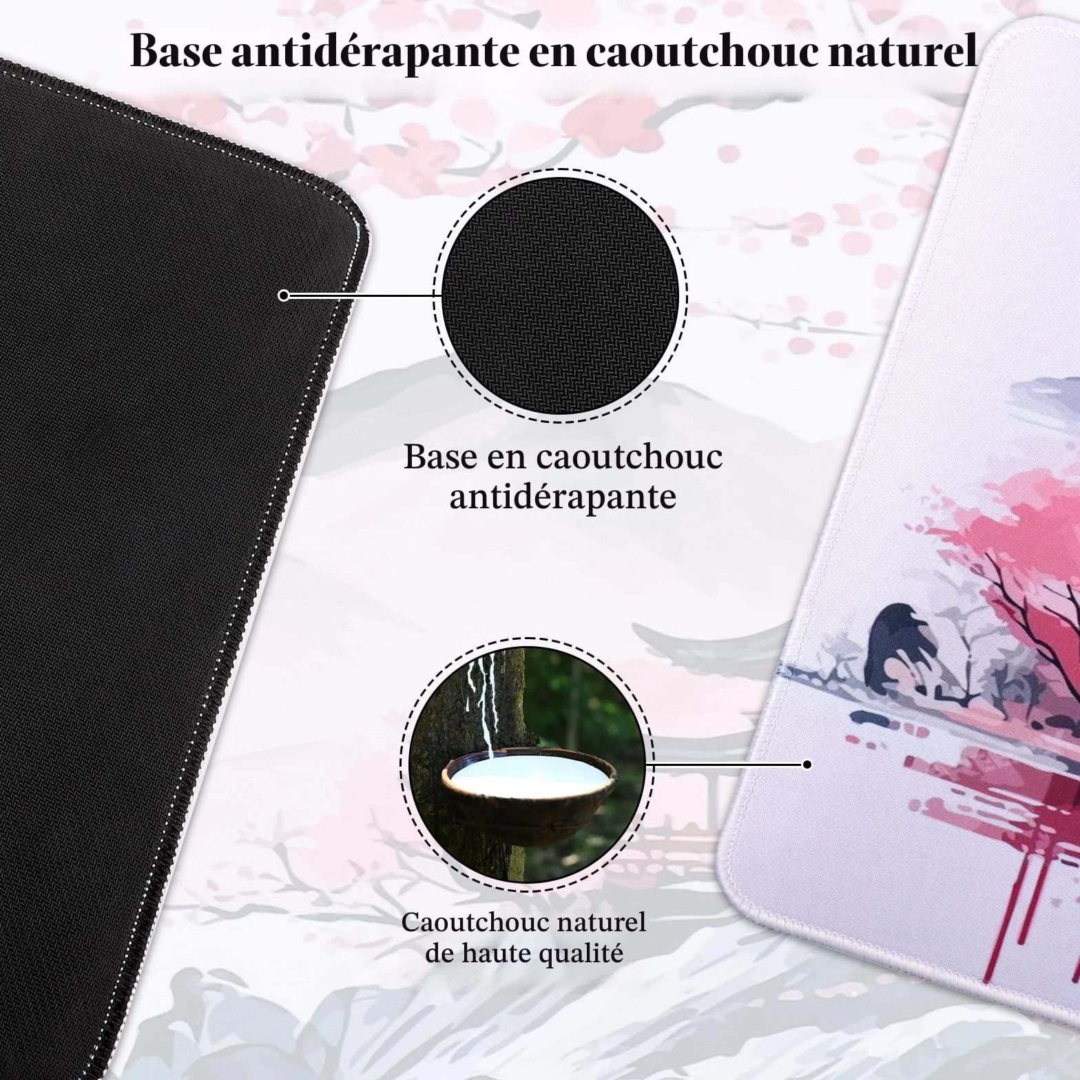 Tapis de Souris de Jeu XXL 800 x 300mm, Antidérapant Étanche Bords Cousus pour Gamer