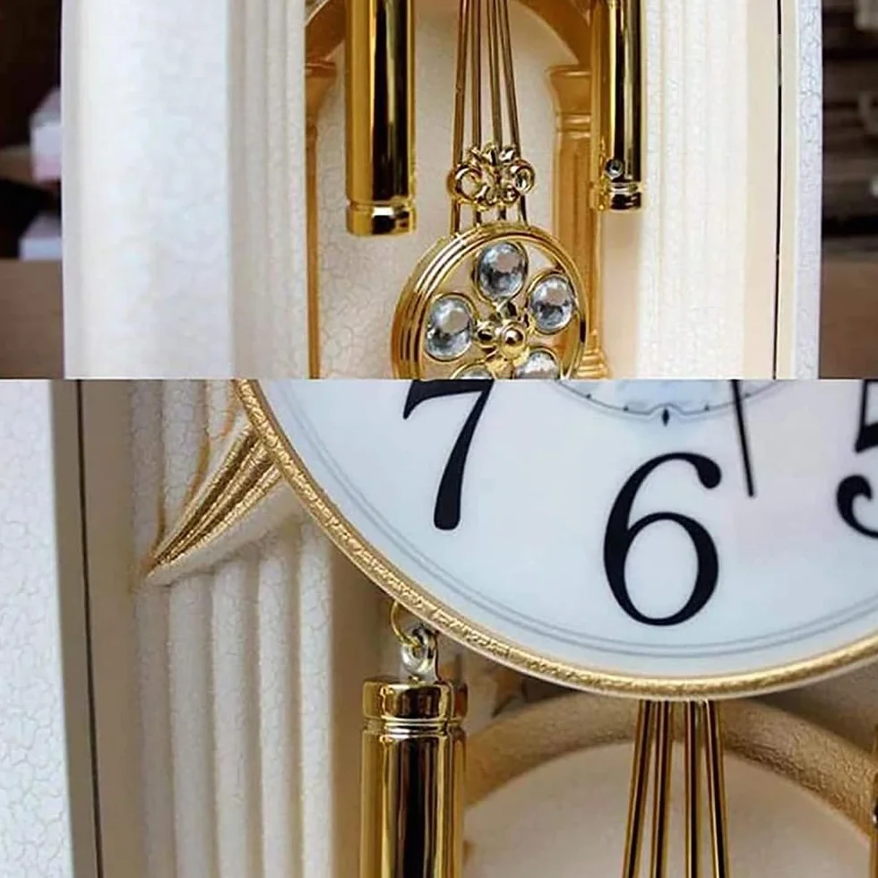Horloge de Cheminée Vintage à Pendule avec Carillon Westminster en Bois