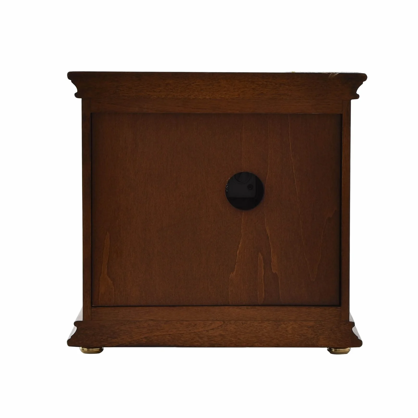 Horloge de cheminée carrée en bois finition noyer Carillon Westminster