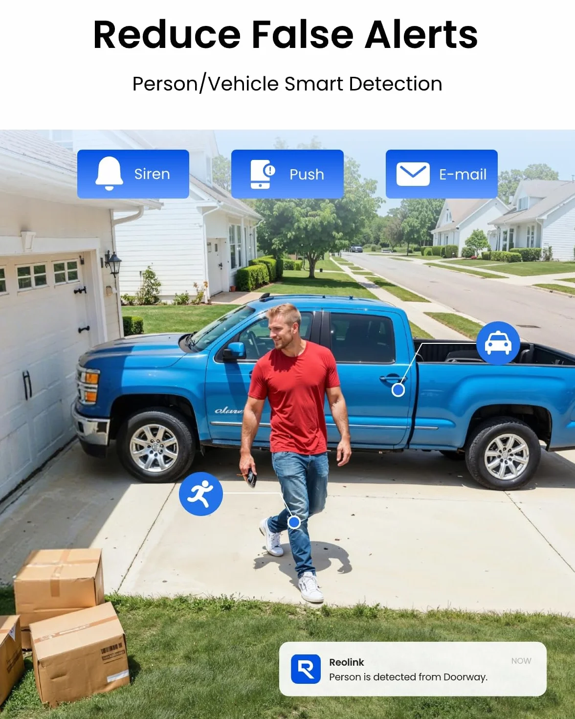 Reolink Kamera Do Monitoringu Zewnętrznego 2K z Baterią Słoneczną, Wi-Fi 2,4/5 GHz, Kamera z Funkcją Obrotu/Pochylenia 355°/140°, Detekcja Osób/Pojazdów, Argus PT Plus z Panelem Słonecznym