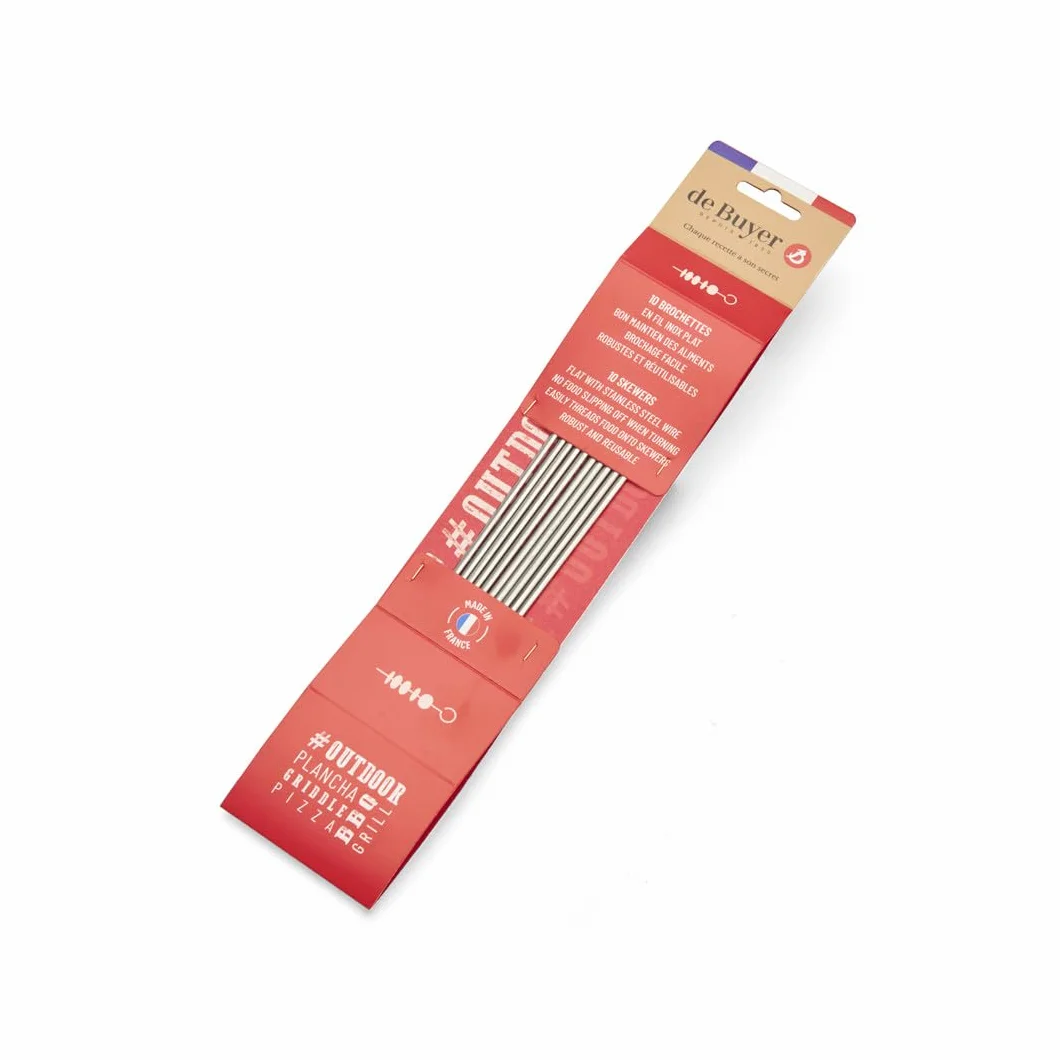 De Buyer Brochettes L. 25cm Lot de 10 3401.25 Beige