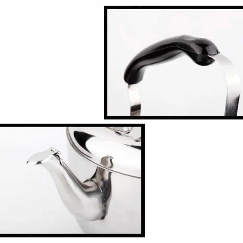 Bouilloire Sifflante En Acier Inoxydable 6L - Capacité Compatible Avec Cuisinières À Induction Et Design Pratique Et Ergonomique