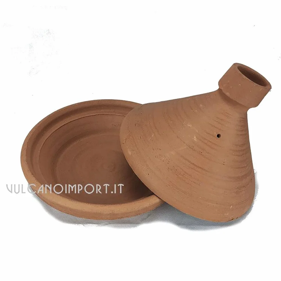 Tajine Marocain Poêle en terre cuite Rectangulaire Rouge cm 37 x 28 h