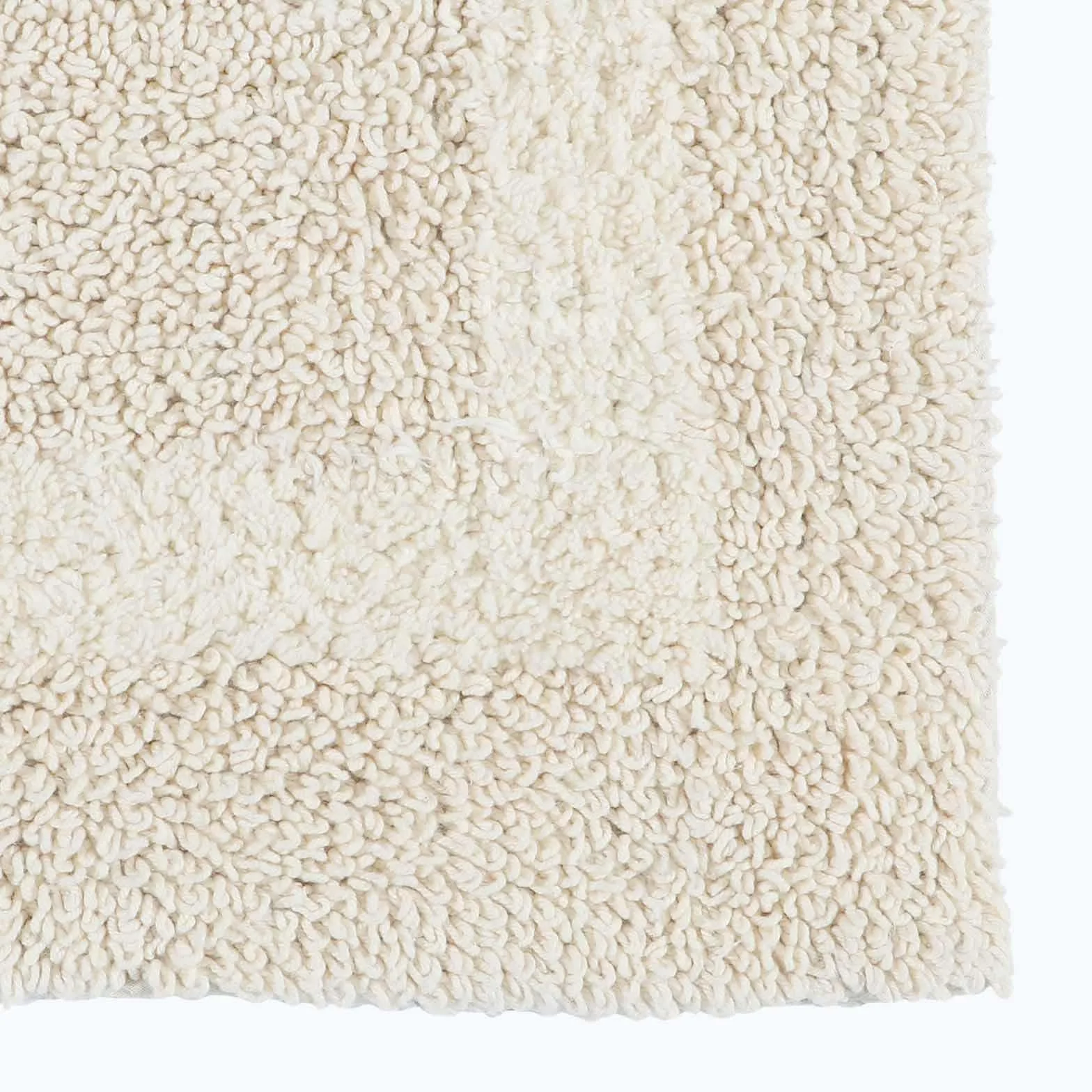 HOMESCAPES Grand Tapis de Bain 100% Coton 1600 g/m² 40 x 100 cm Crème