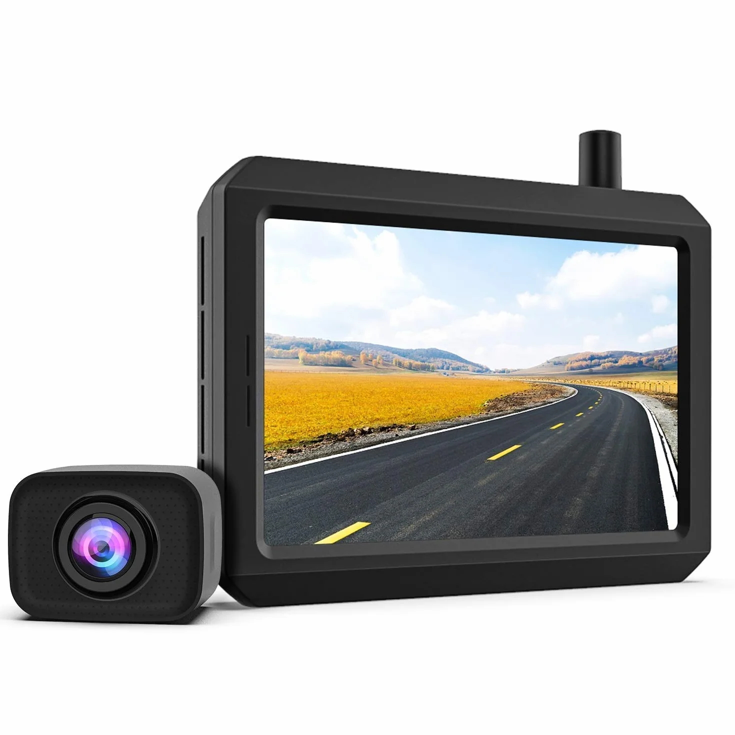 K7PRO Cyfrowa, Bezprzewodowa Kamera Cofania, Zestaw ObsłUguje 2 Kamery, Radiowa Kamera Cofania Ze Stabilnym SygnałEm, Monitor Hd 5", Bezprzewodowa Kamera Cofania Z Wodoodporną Kamerą Ip68, Nocna Wizja